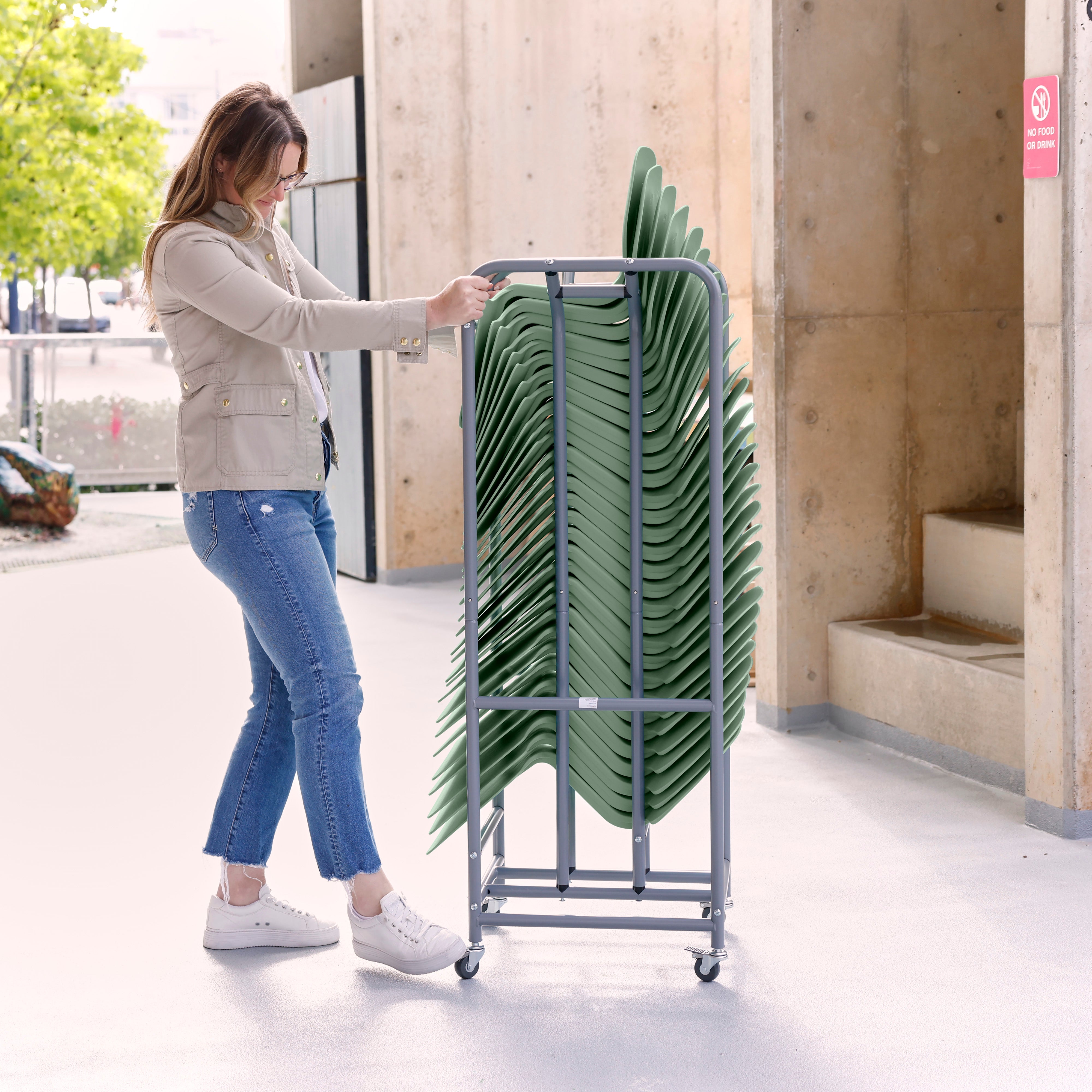 The Surf Indoor/Outdoor Portable Desk with Storage Cart, 30-Pack