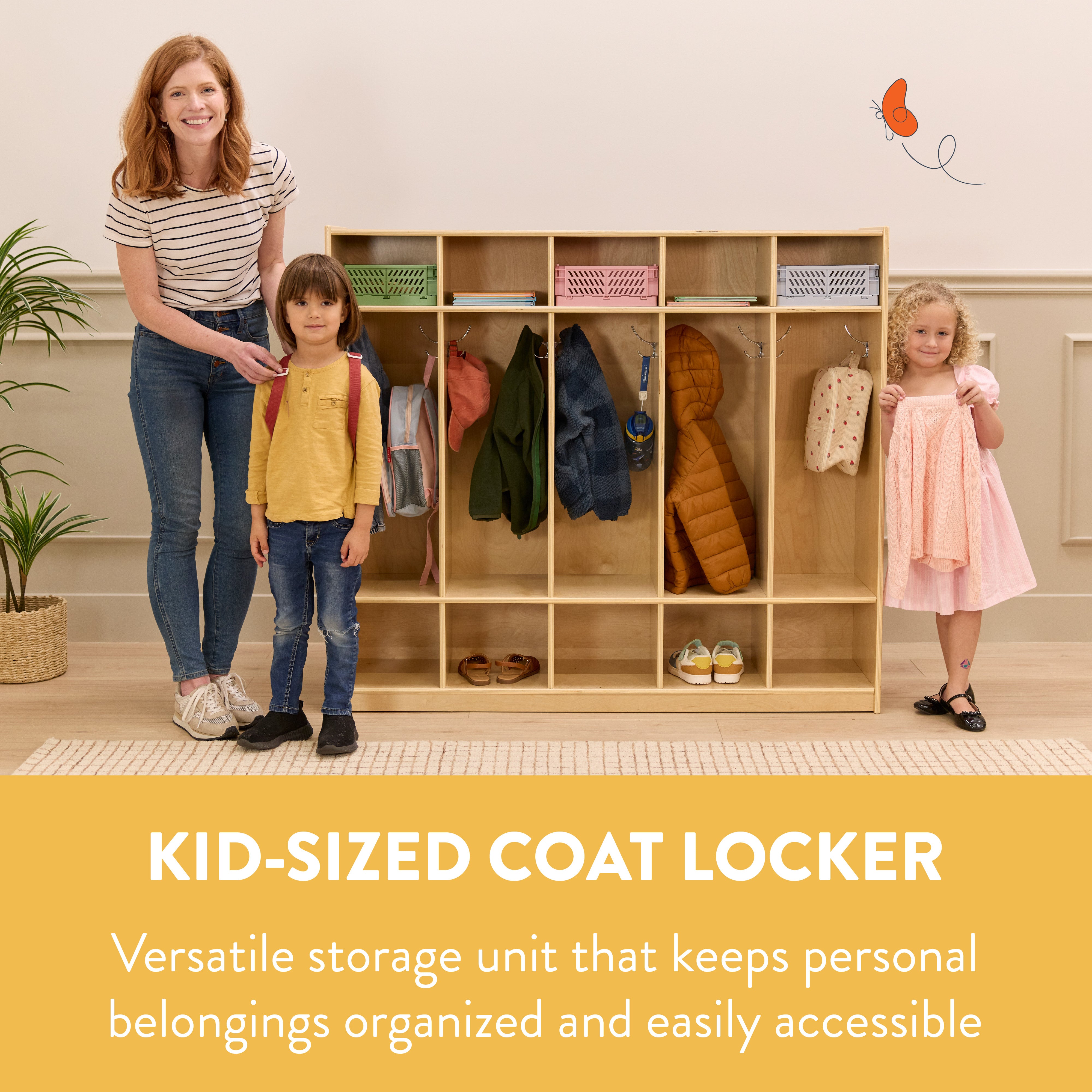 5-Section Cubby Storage Coat Locker