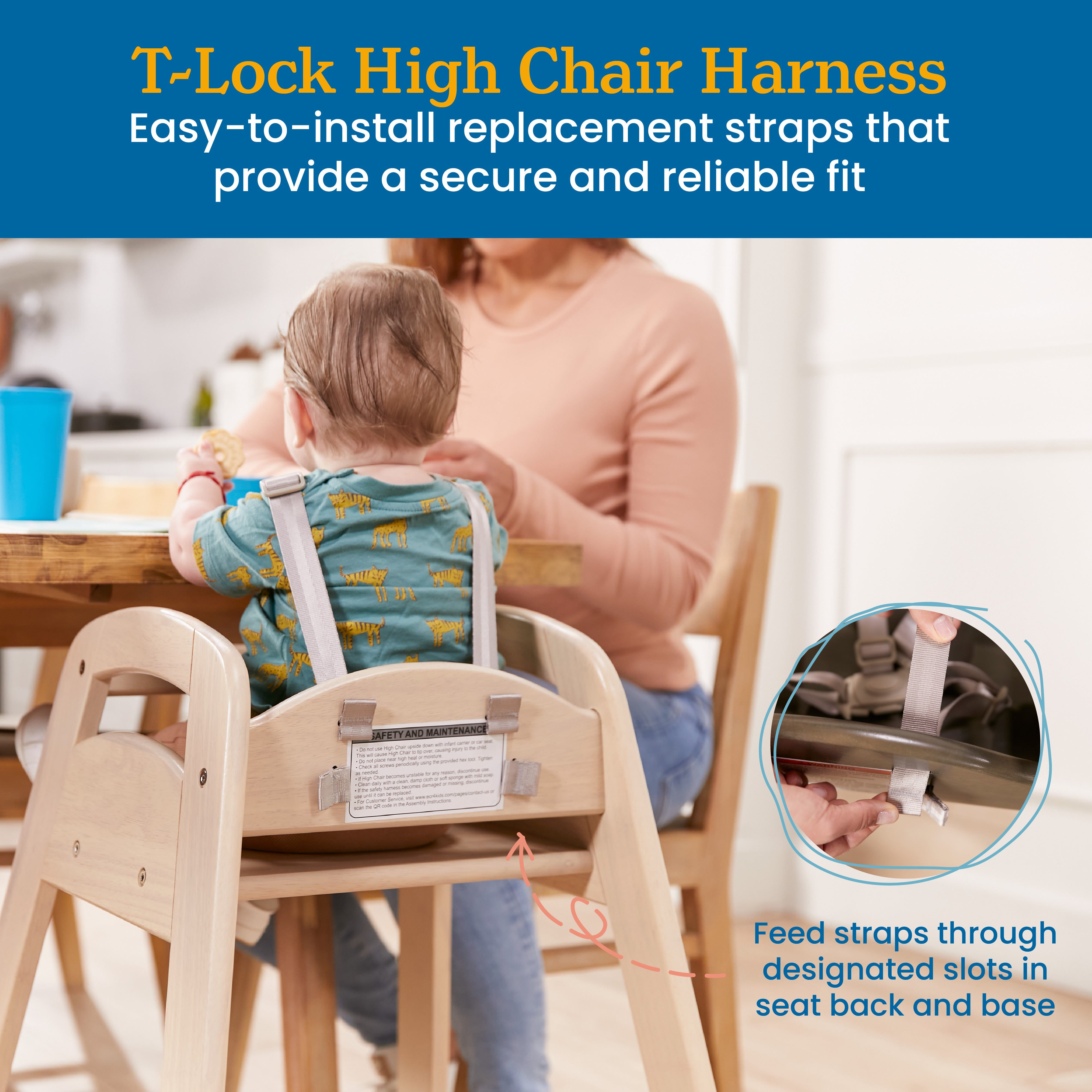 Universal 5-Point T-Lock Harness, Compatible with ASATT High Chair