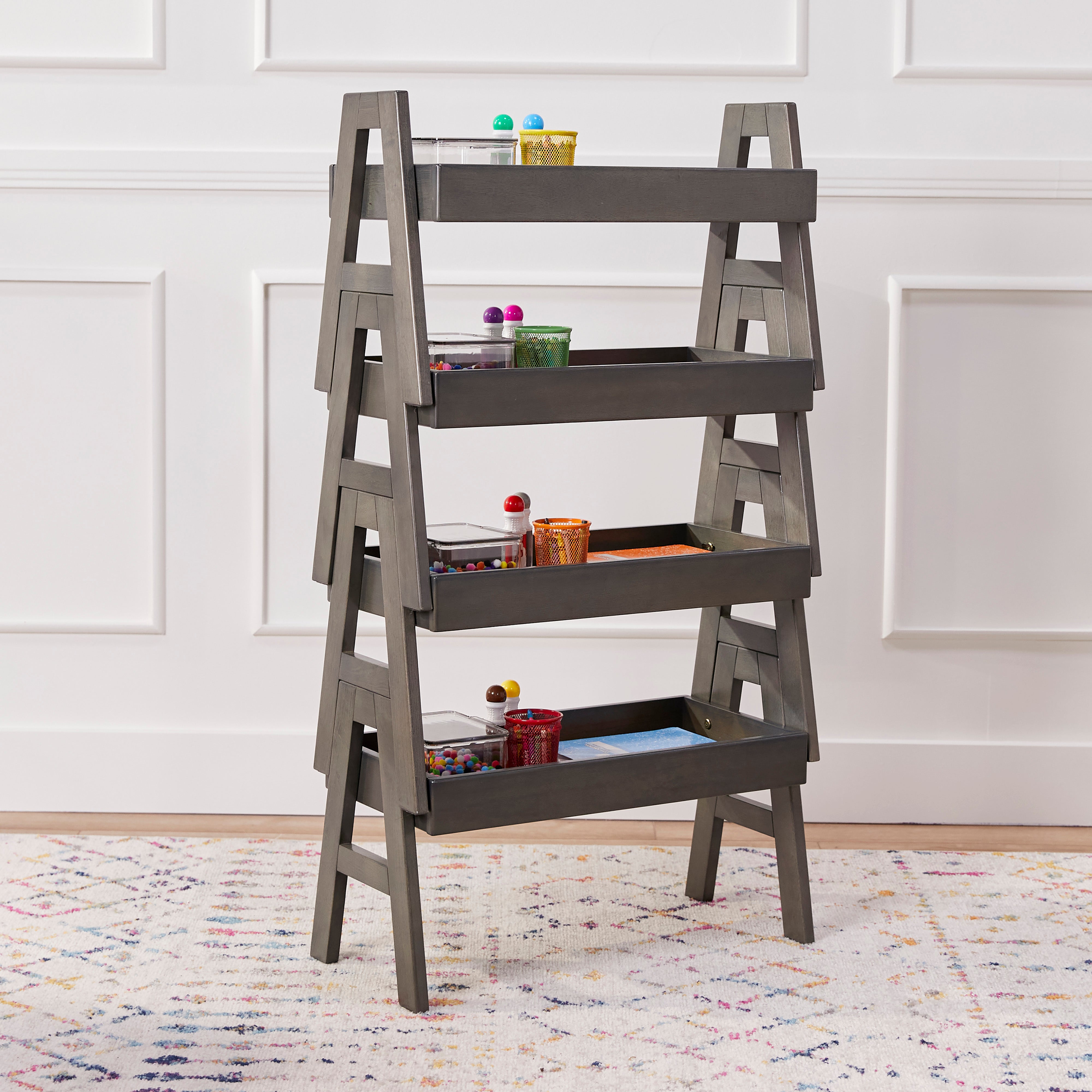 Adjustable Stacking Shelf with Full Edge, 2-Pack