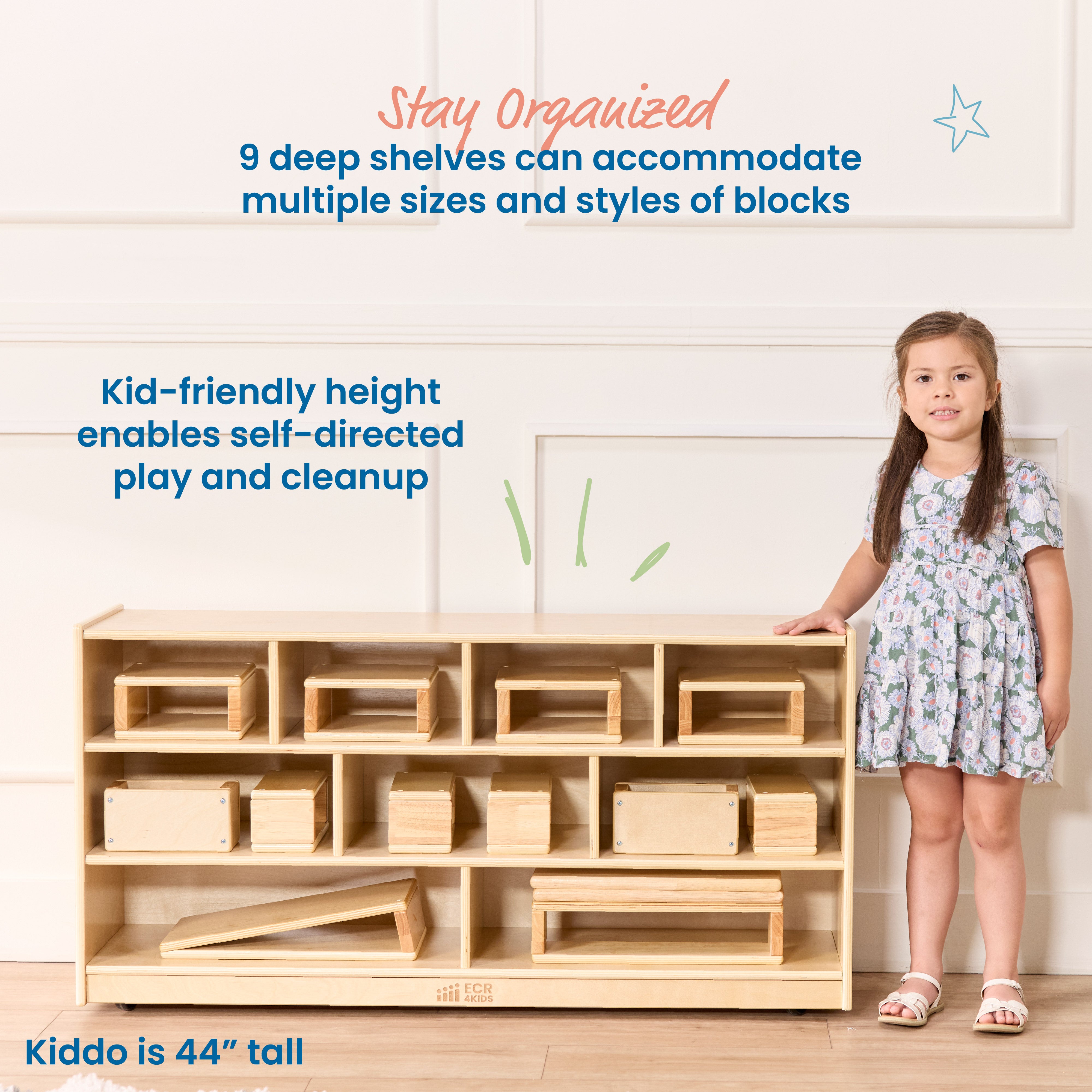 Mobile Block Storage Cart, Large