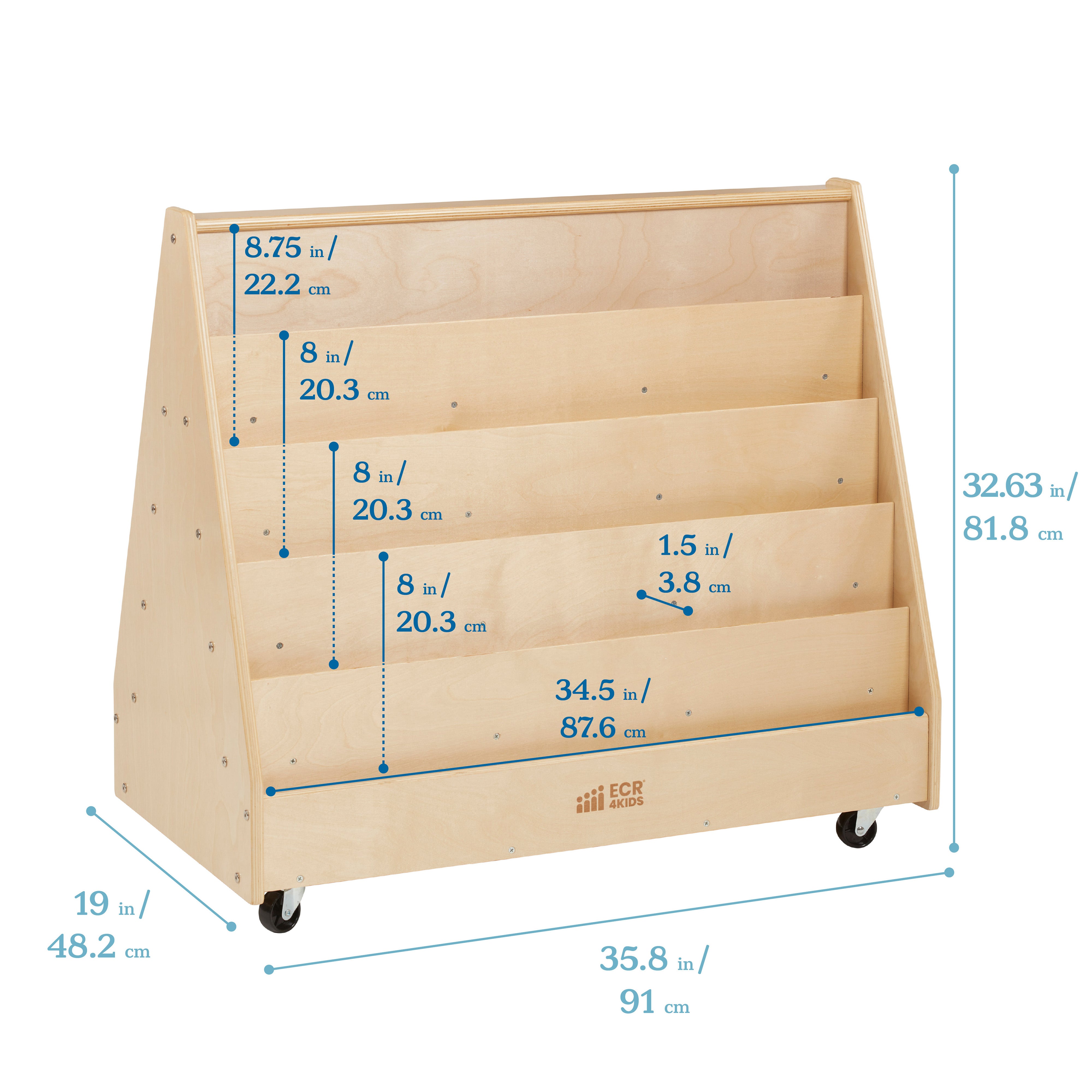 Double-Sided Mobile Book Display