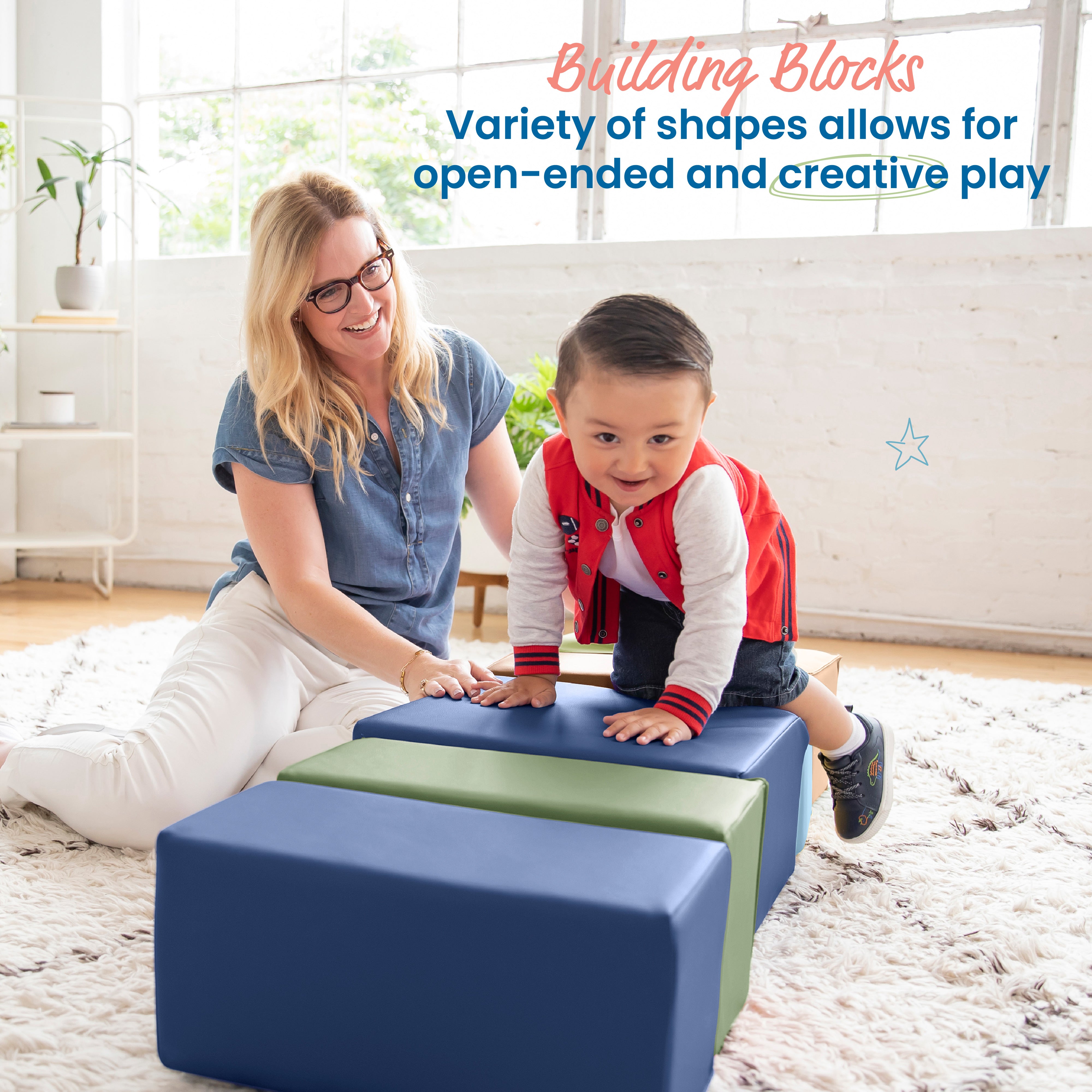 SoftZone Big Foam Building Blocks, 7-Piece