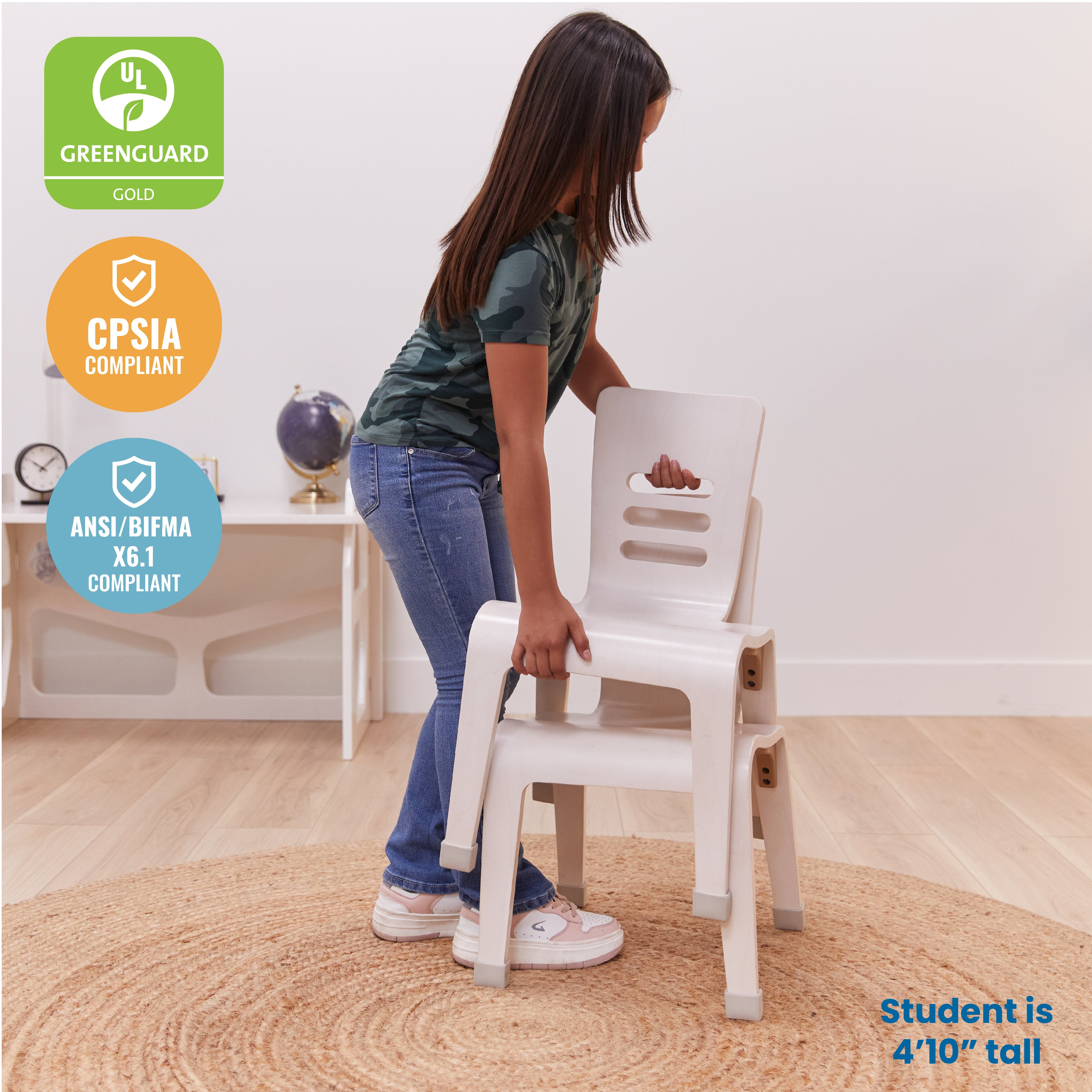 Bentwood Chair, 14in Seat Height, Stackable Seats, 2-Pack