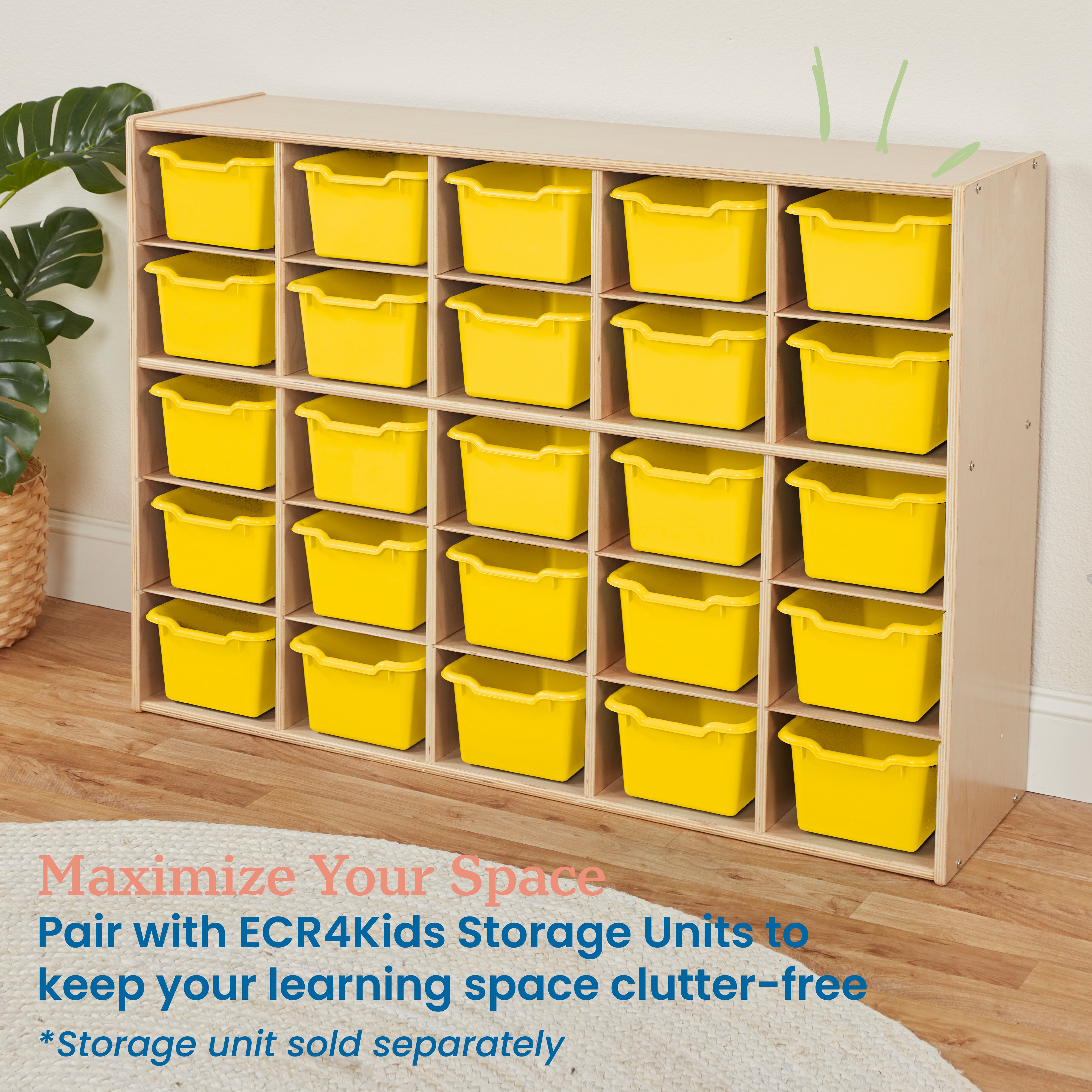 Scoop Front Storage Bins, 25-Piece