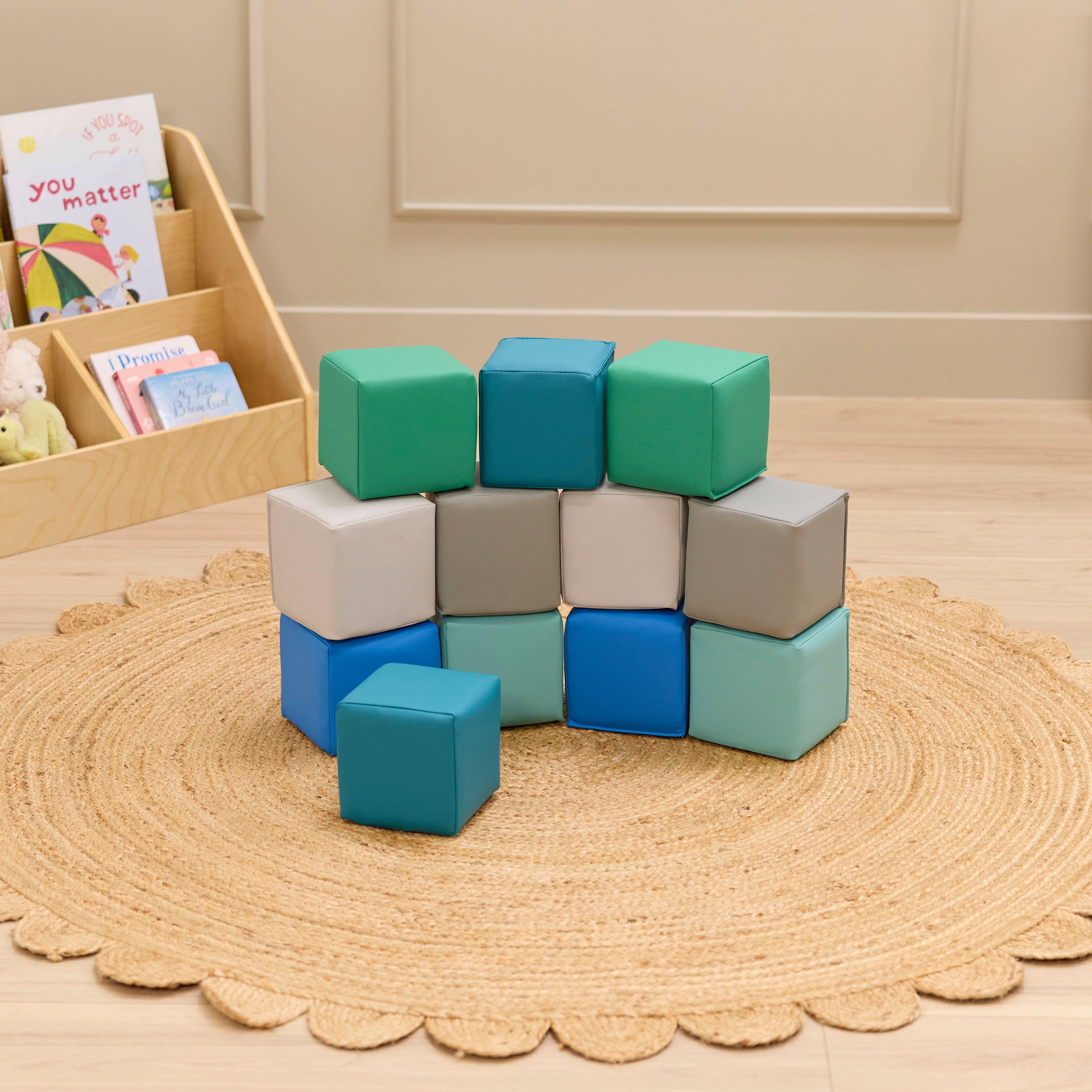 Mosaic Toddler Foam Building Blocks, 12-Piece