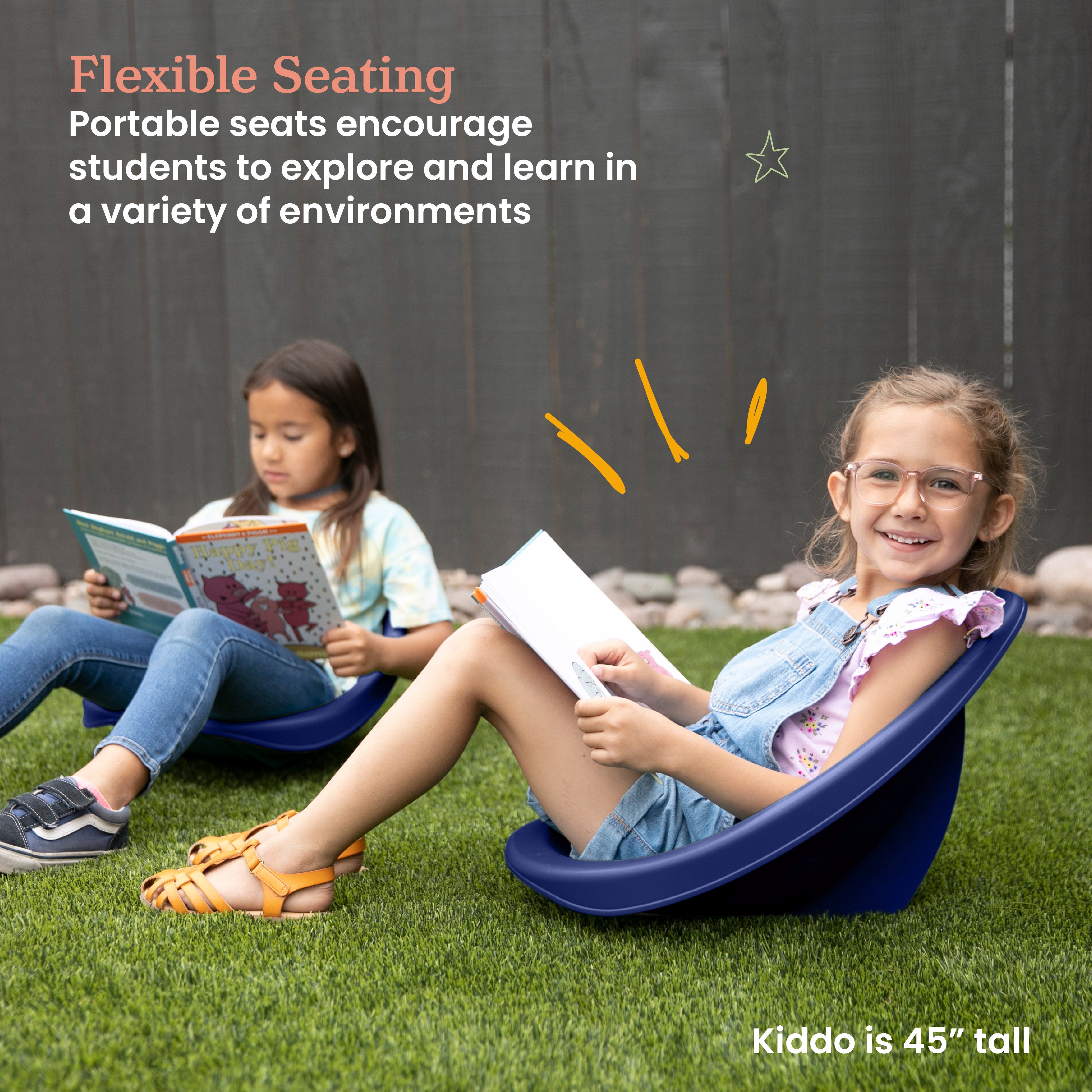 Leaf Floor Seats with Mobile Leaf Seat Cart, 12-Piece