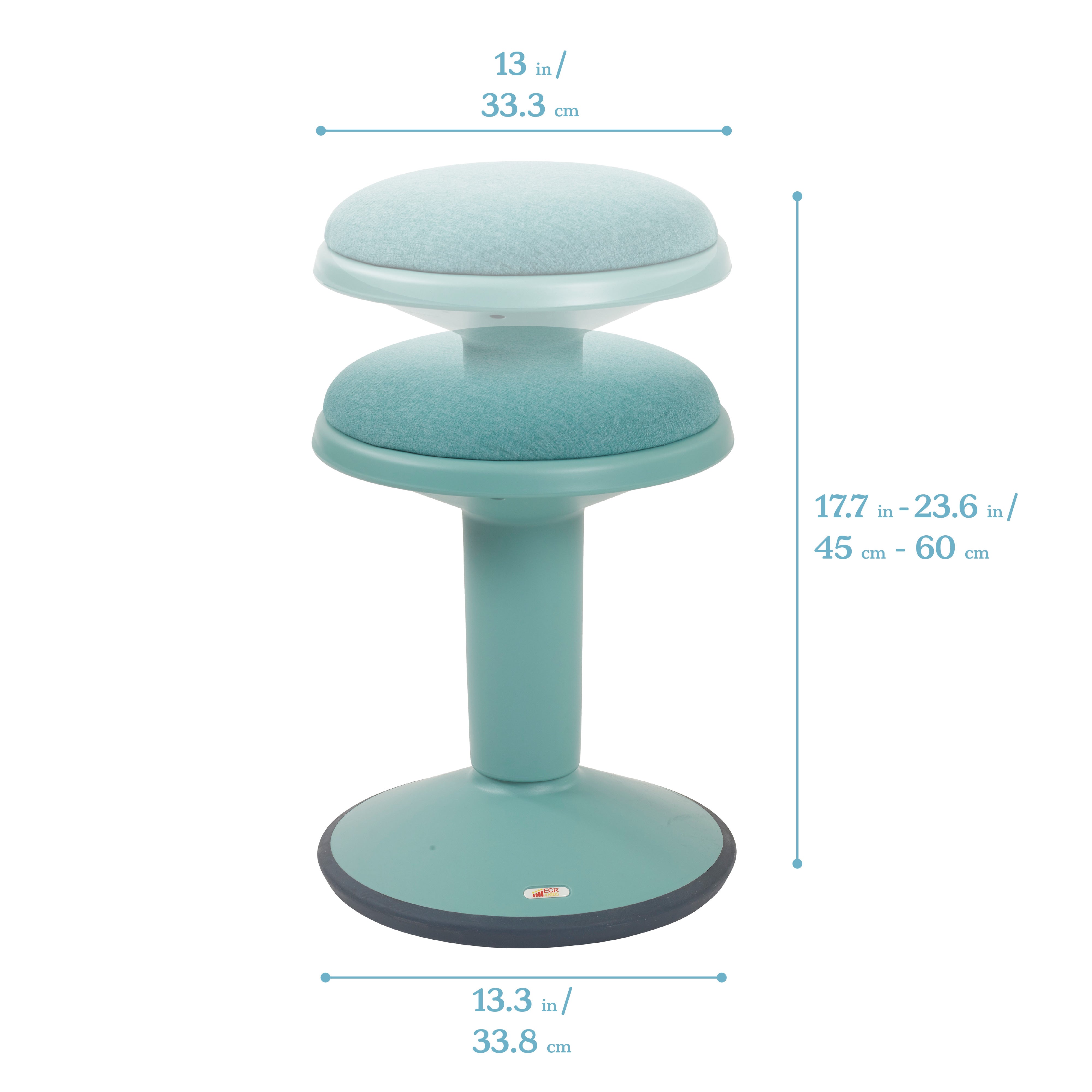 Sitwell Wobble Stool with Cushion, Adjustable Height