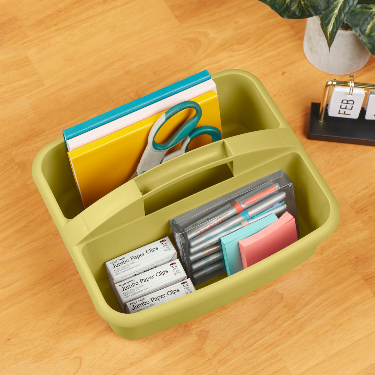 2-Compartment Large Plastic Caddy, 6-Pack