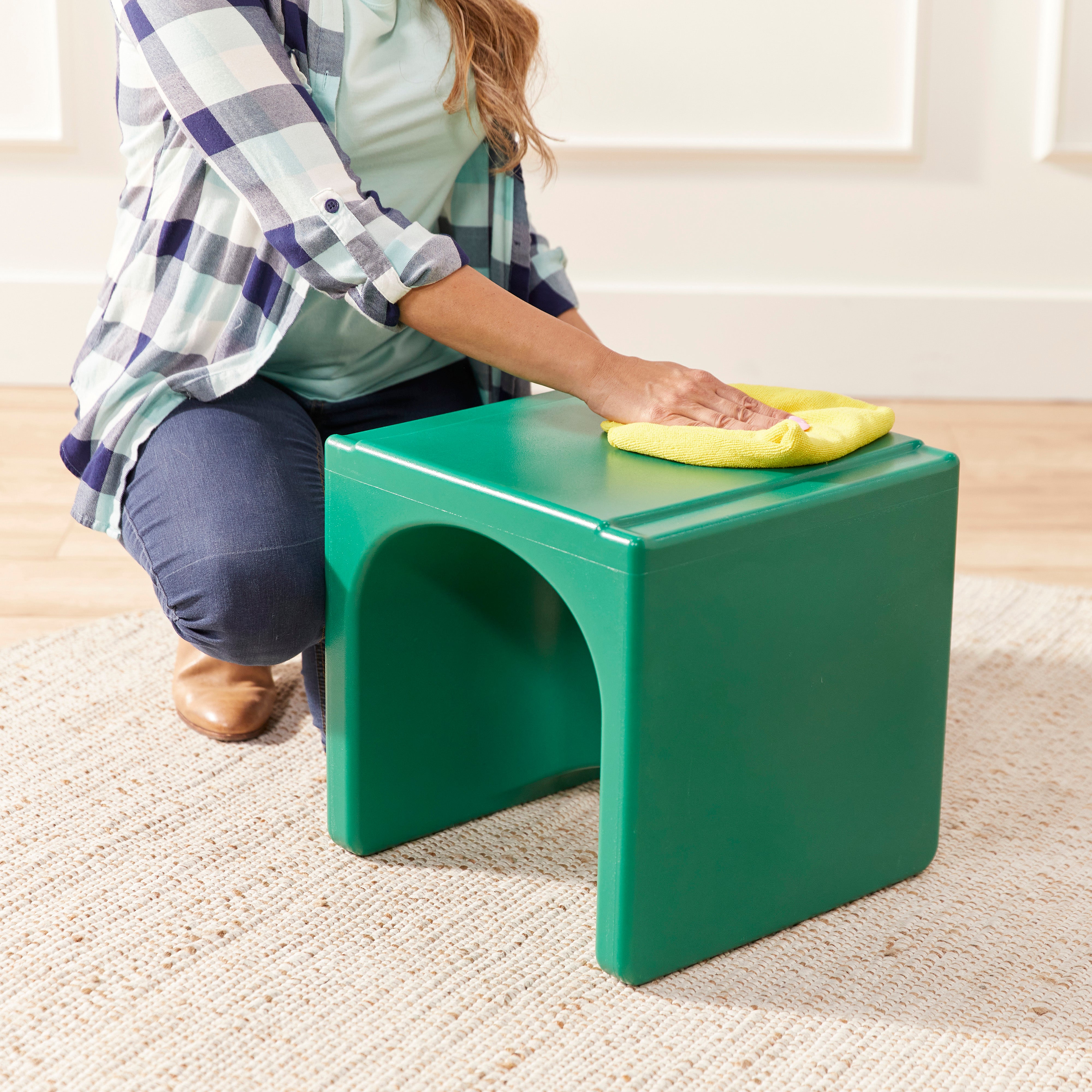 Tri-Me Table and Cube Chair Set, Multipurpose Furniture, 3-Piece