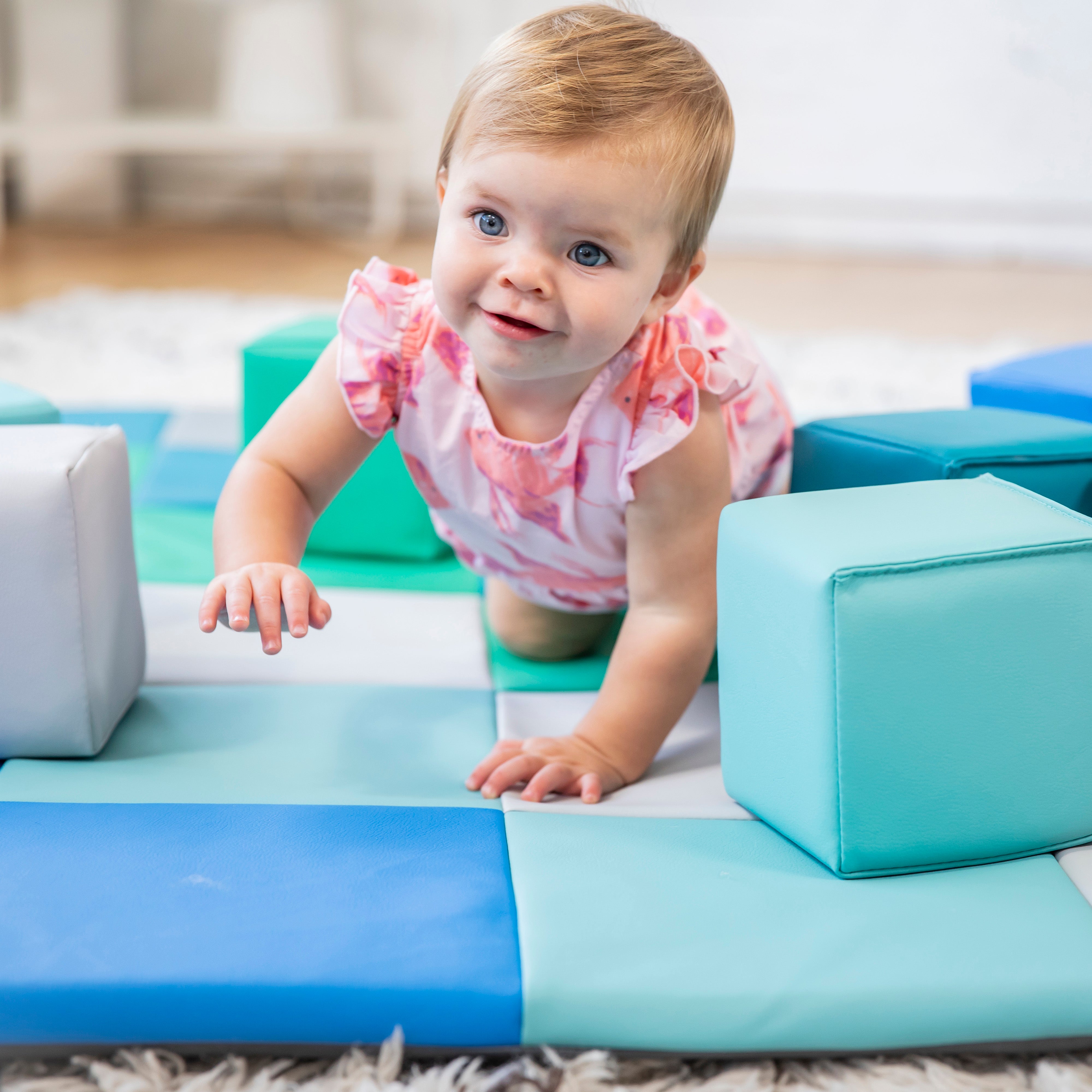 Patchwork Activity Mat and Toddler Blocks, 13-Piece