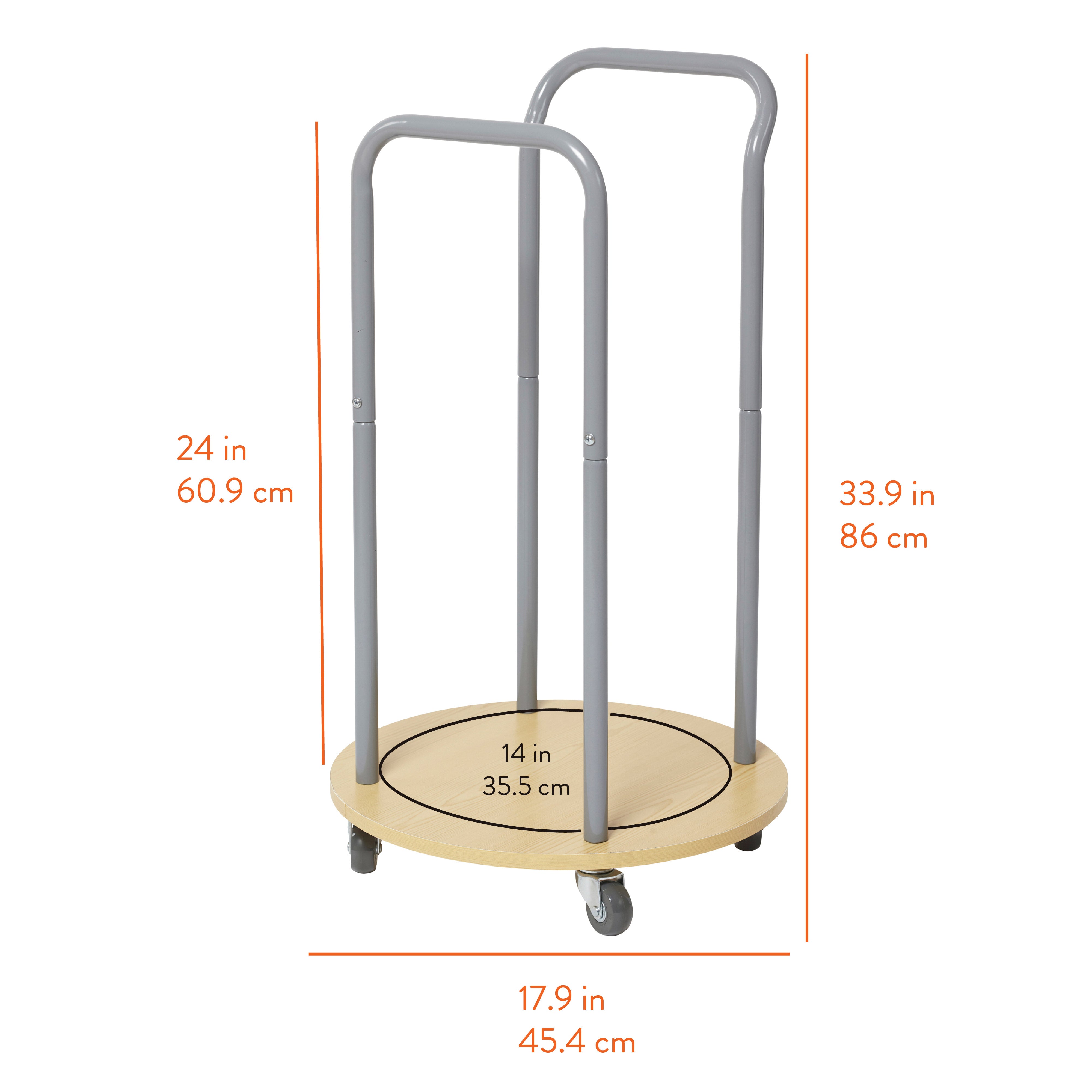 Rolling Cart for 12 Floor Cushions