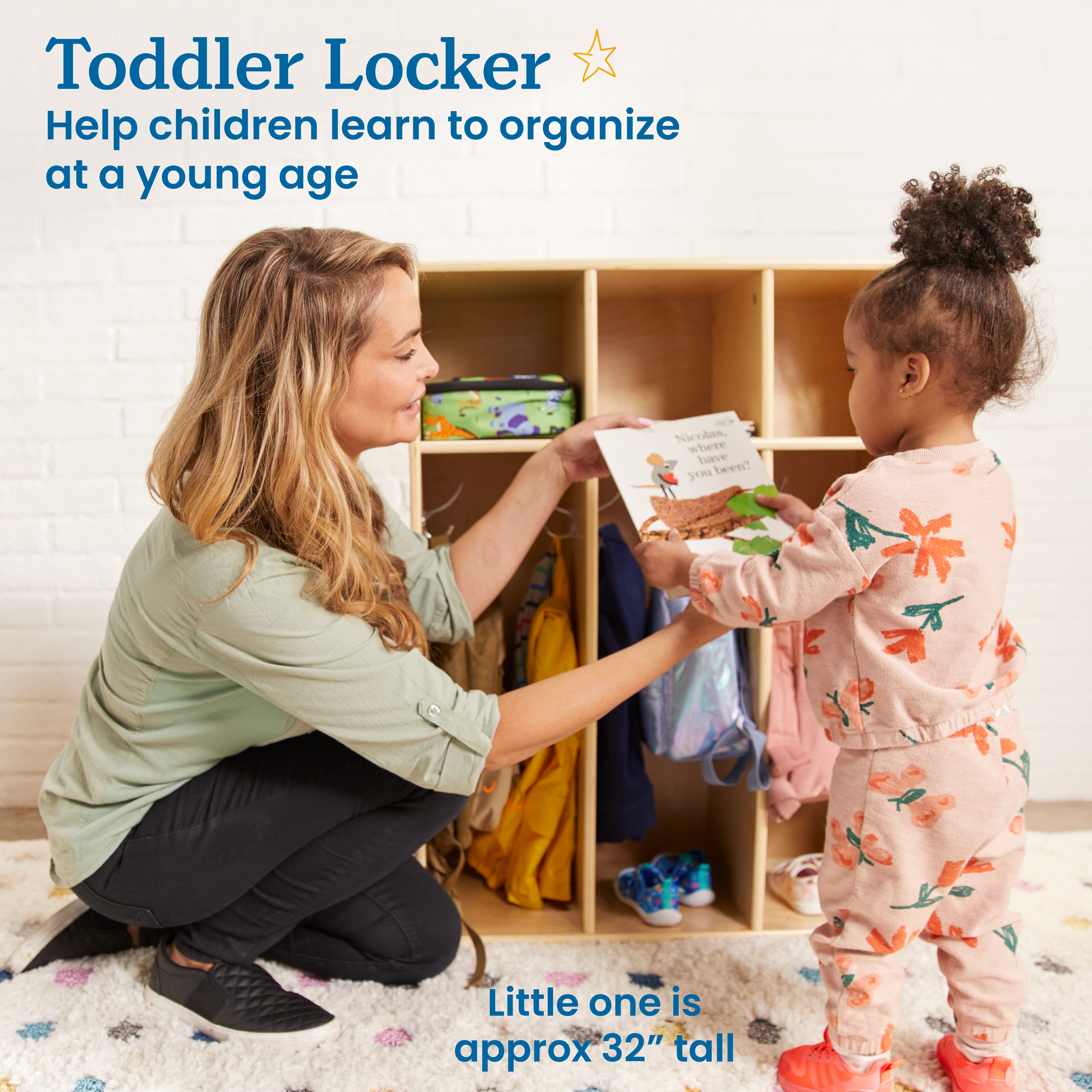 Streamline 3-Section Coat Locker, Toddler Size