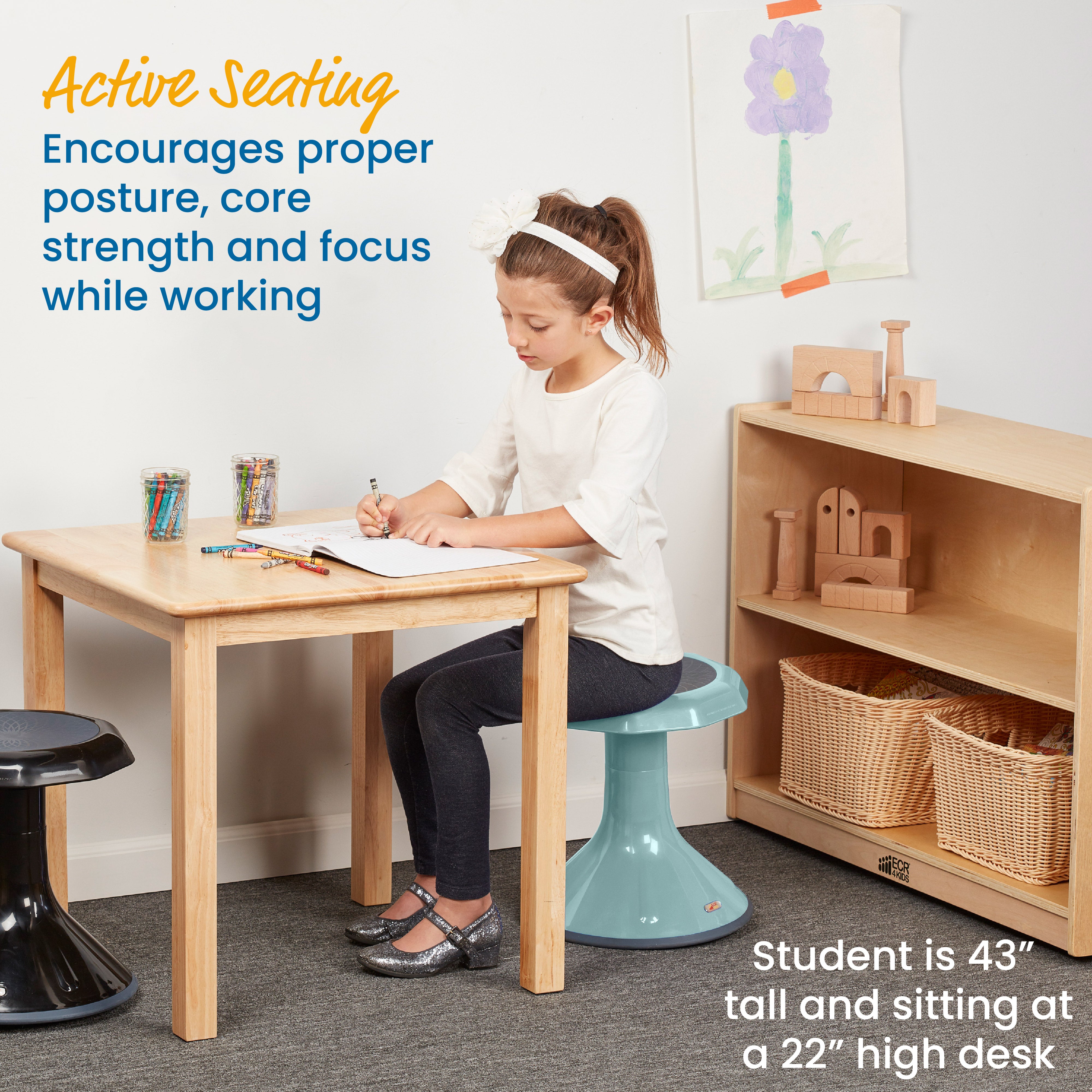 ACE Active Core Engagement Wobble Stool, 15-Inch Seat Height
