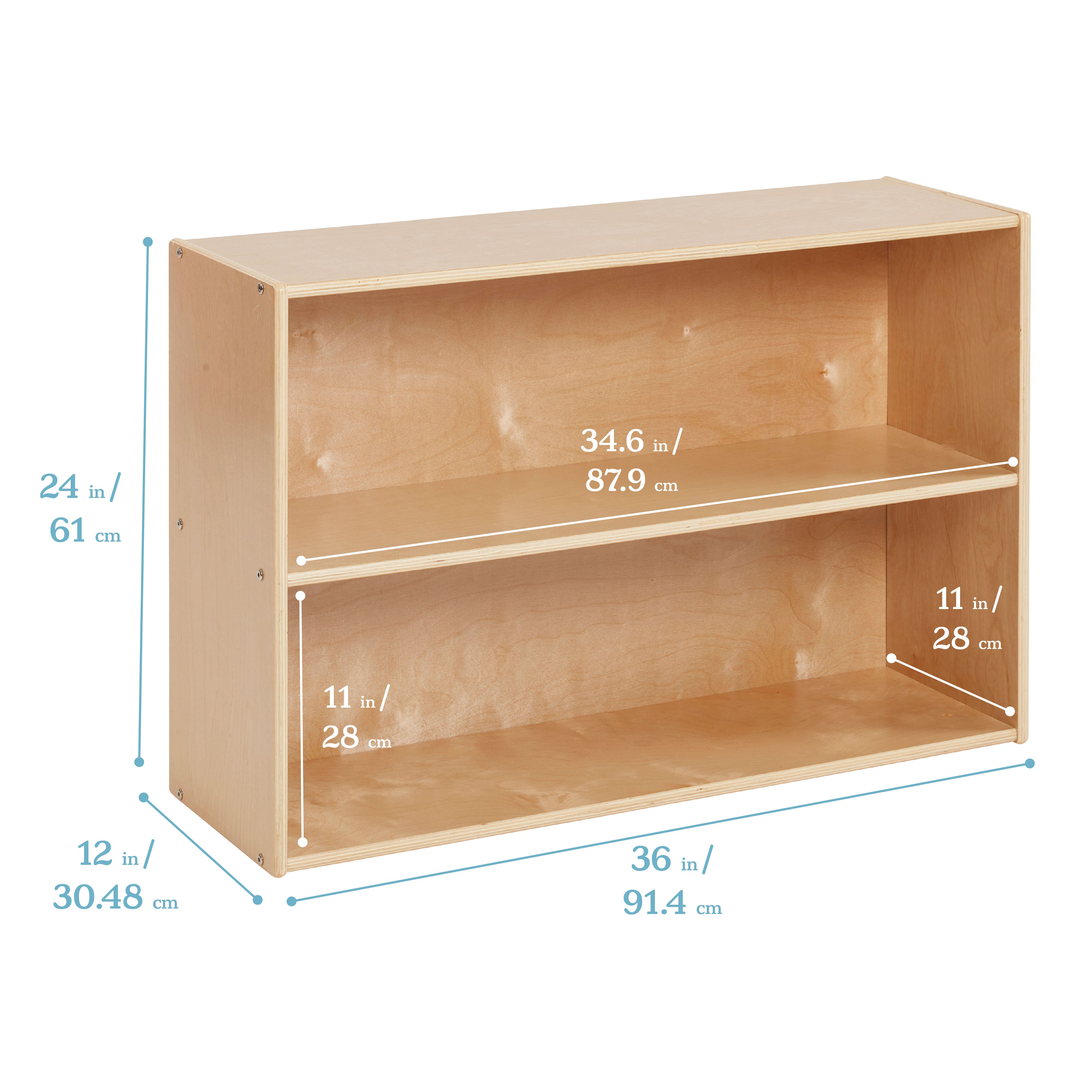 Streamline 2-Shelf Storage Cabinet, 24in