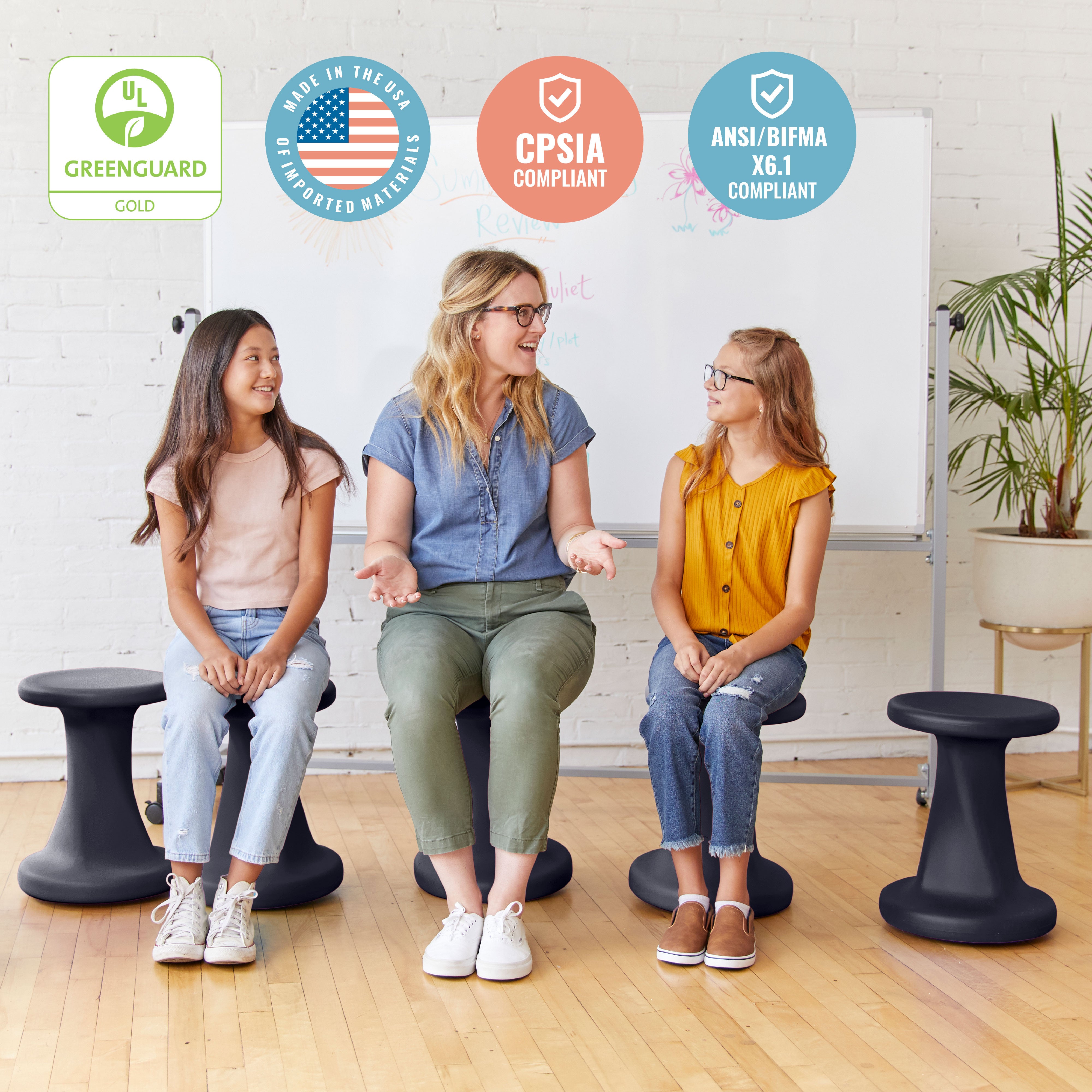 Twist Wobble Stool, 18in Seat Height