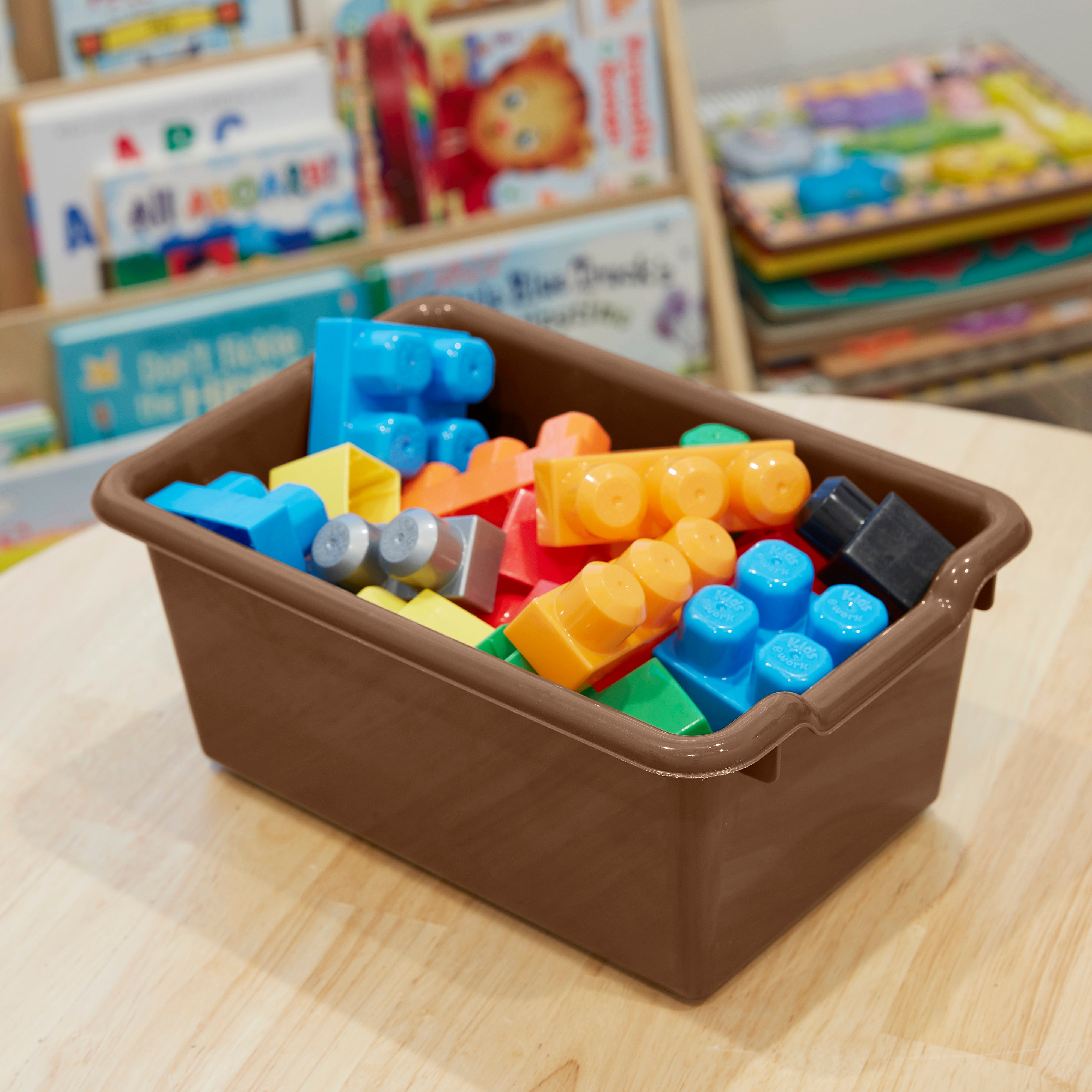 Scoop Front Plastic Storage Bins, 30-Piece