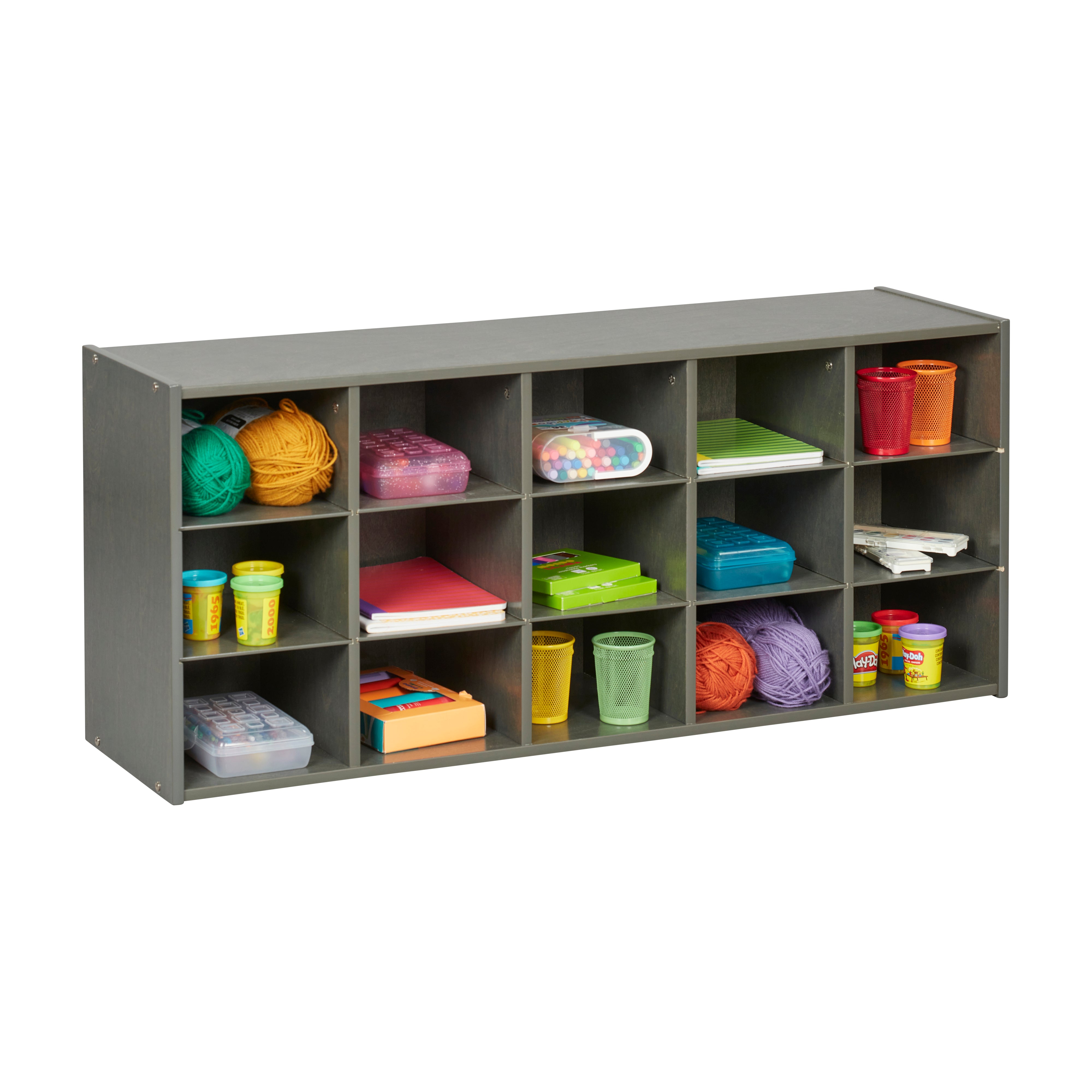 Streamline 15 Cubby Tray Storage Cabinet, 3x5