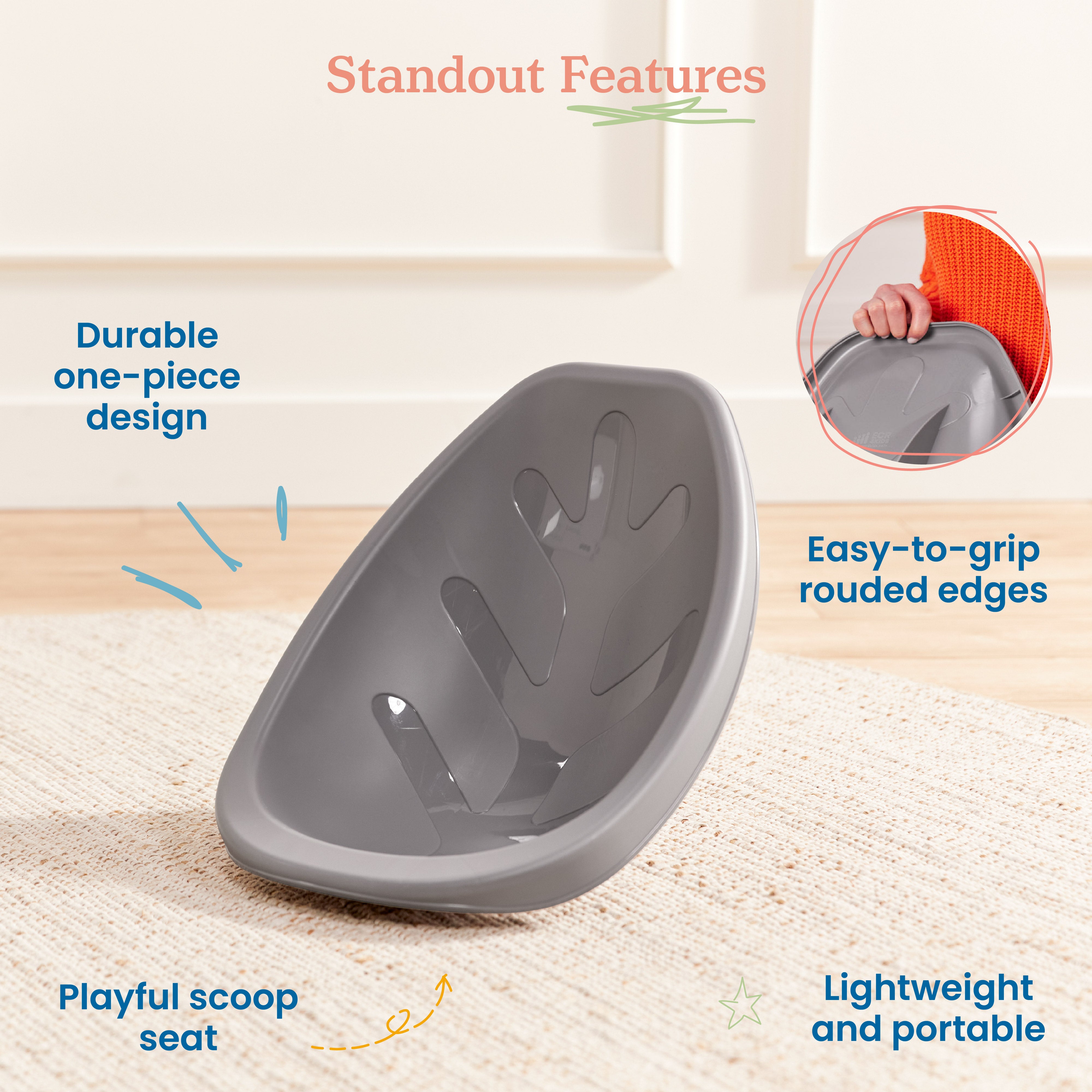 Leaf Scoop Floor Seat, 6-Piece
