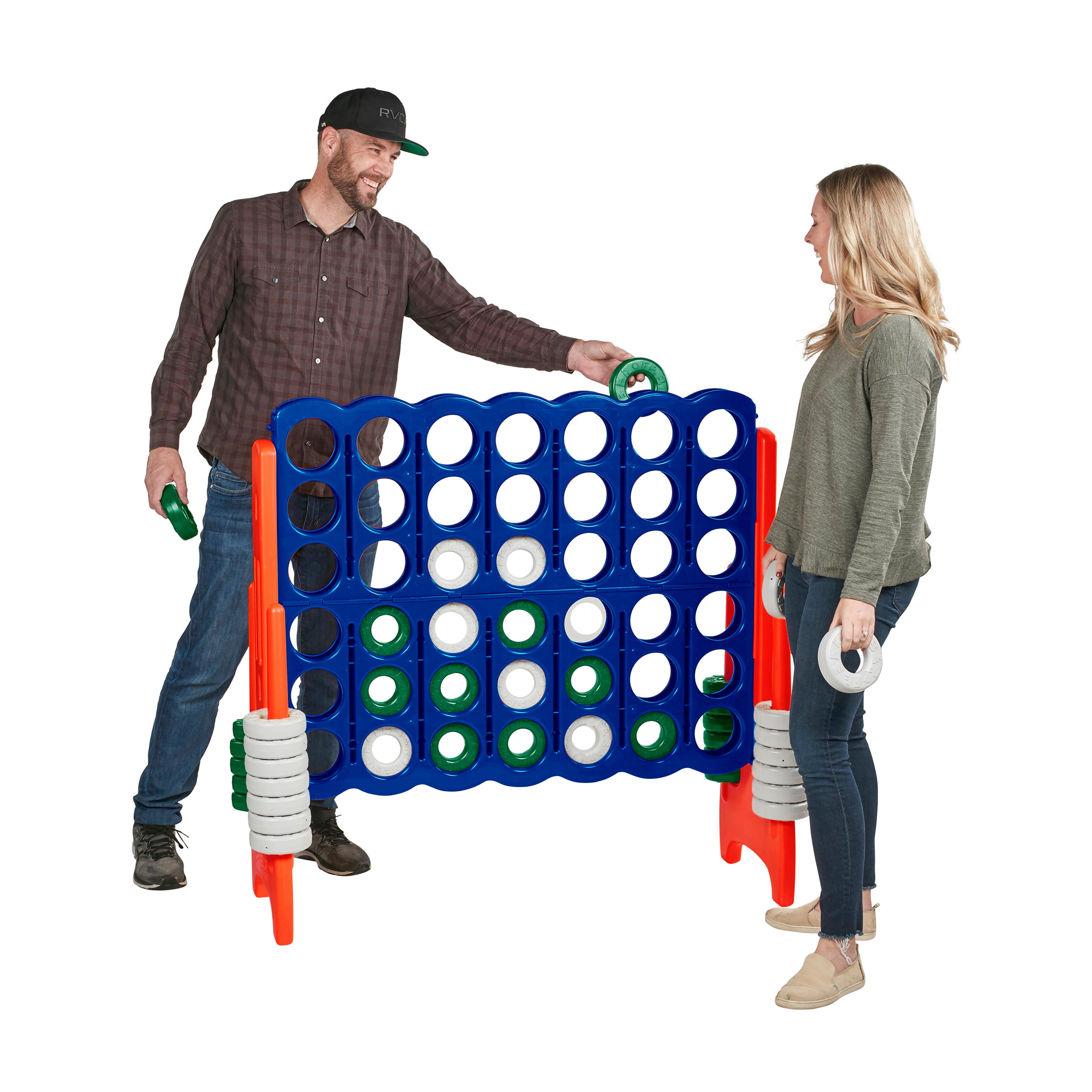 Jumbo 4-To-Score Giant Game with 42 Rings and Reset Sliders
