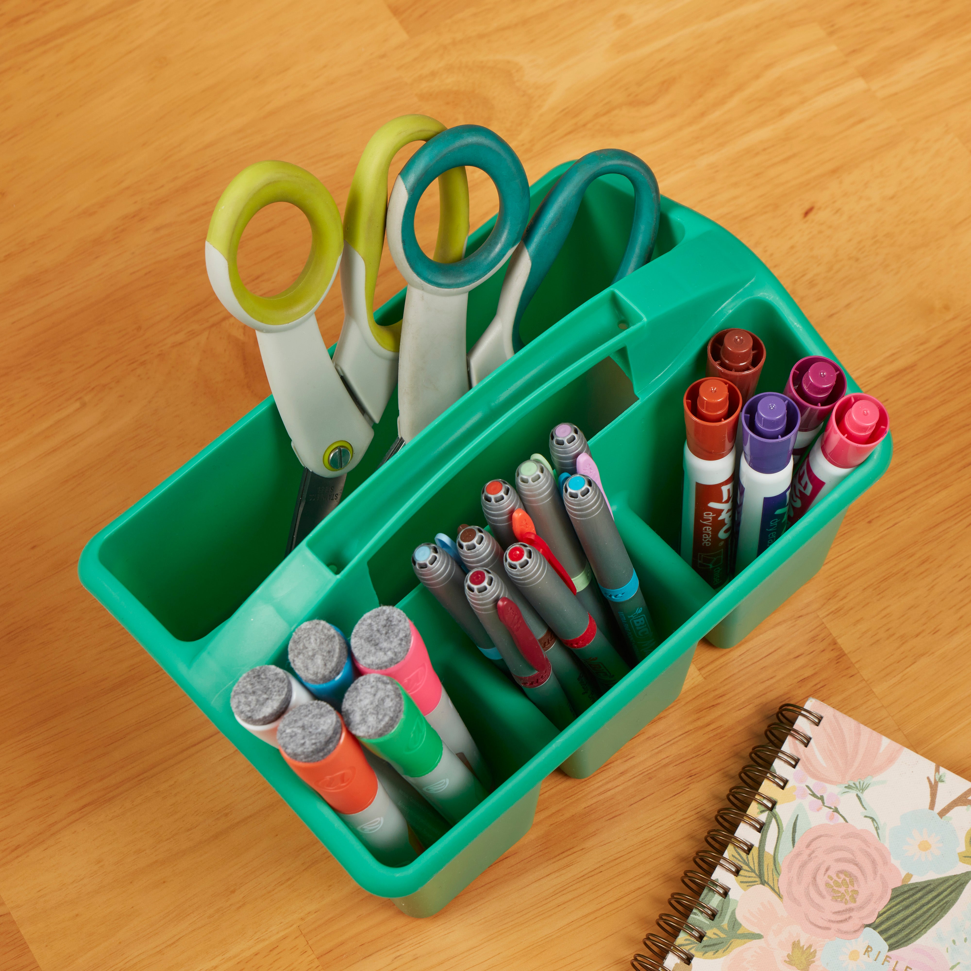 4-Compartment Small Plastic Caddy, 6-Pack