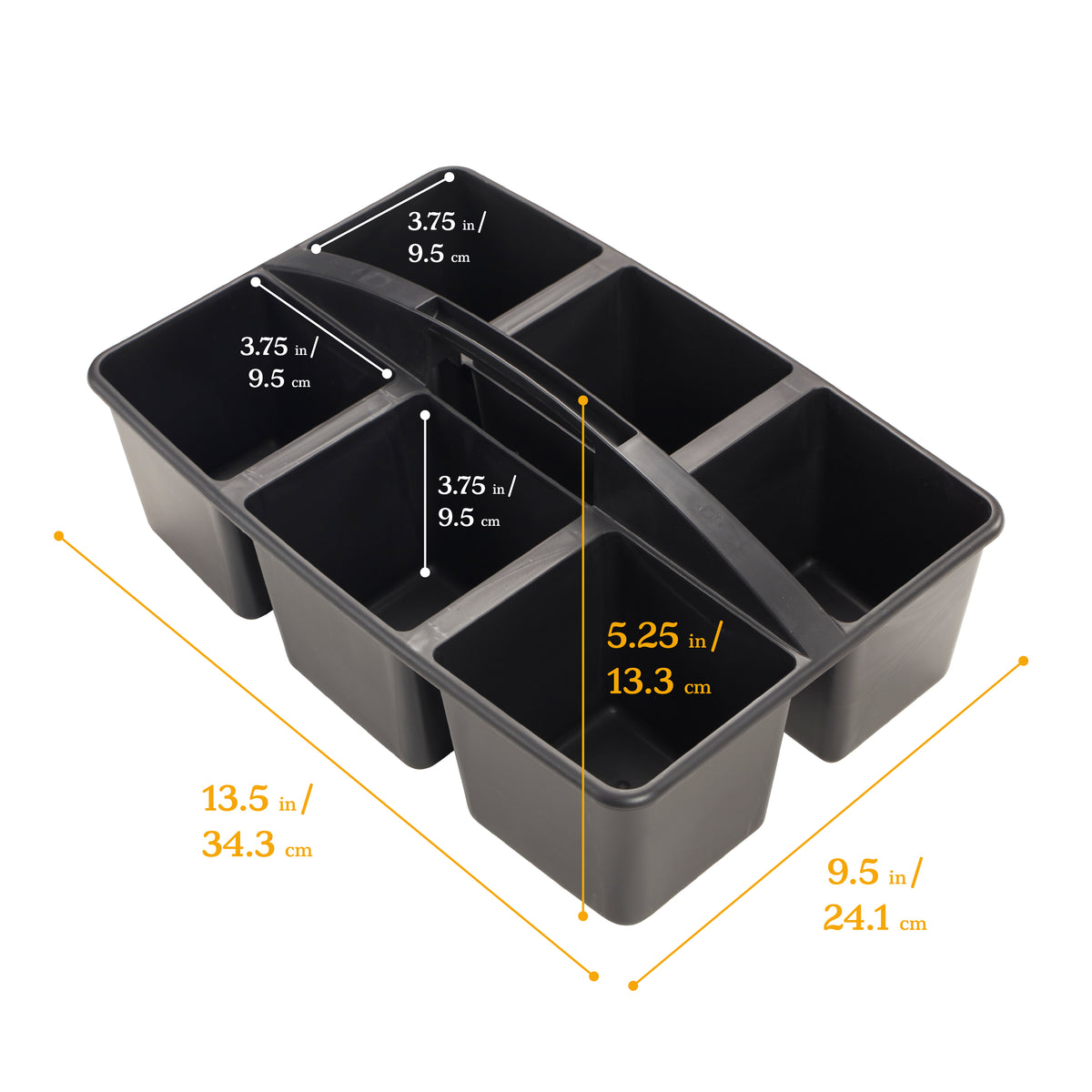6-Compartment Large Plastic Caddy, 6-Pack