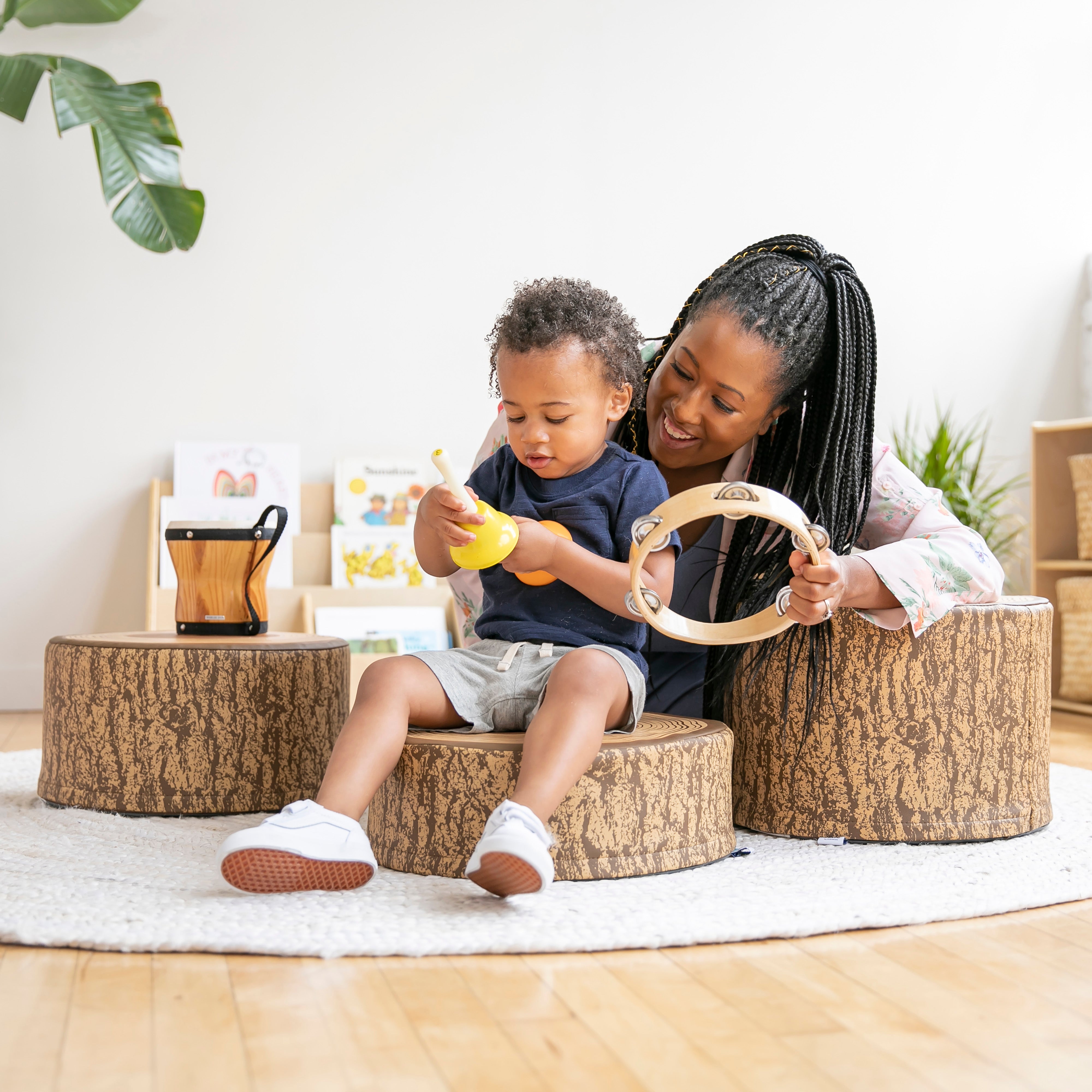 SoftZone Tree Stump Stool Set, 3-Piece