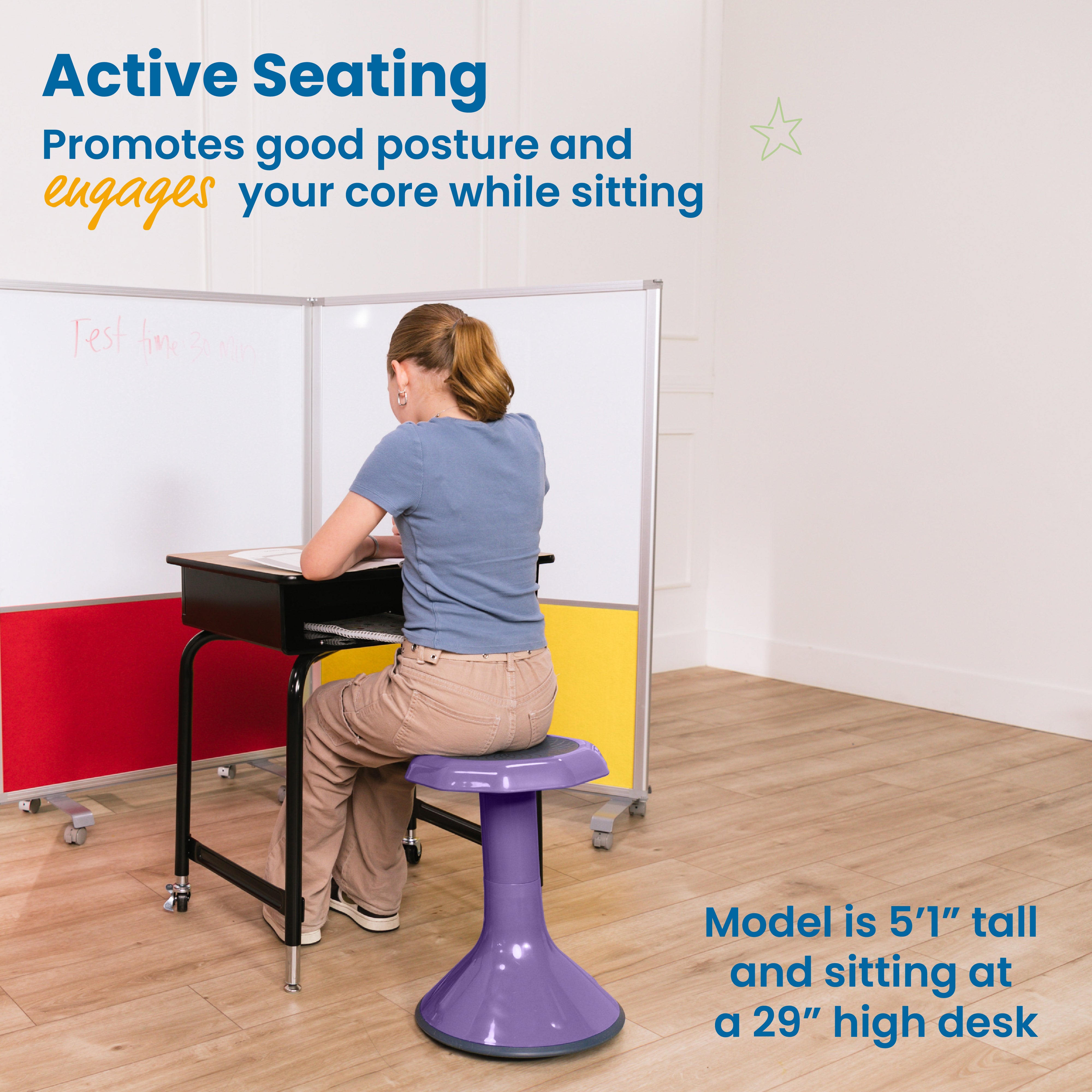 ACE Active Core Engagement Wobble Stool, 18-Inch Seat Height