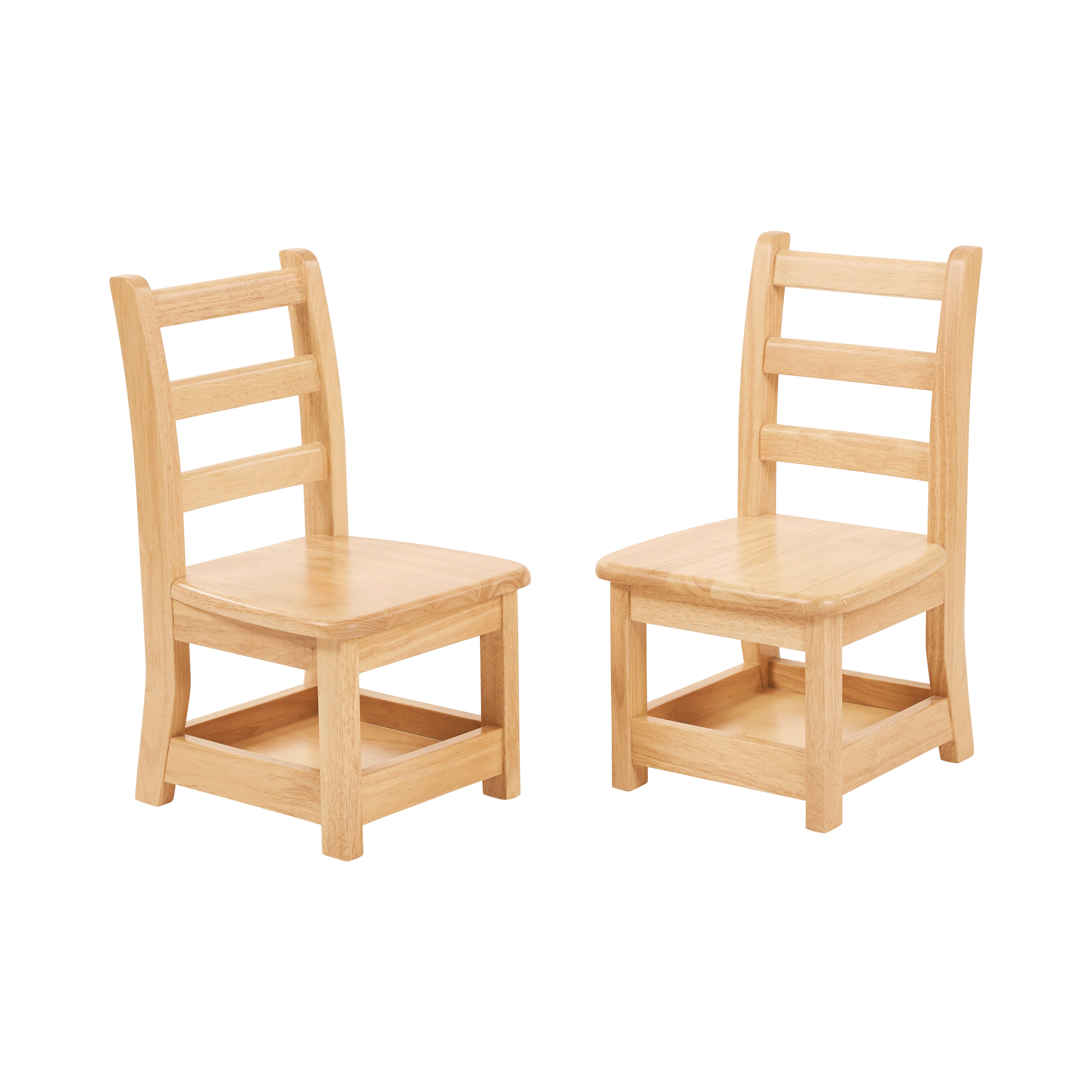 Three-Rung Ladderback Chair with Storage, 2-Pack