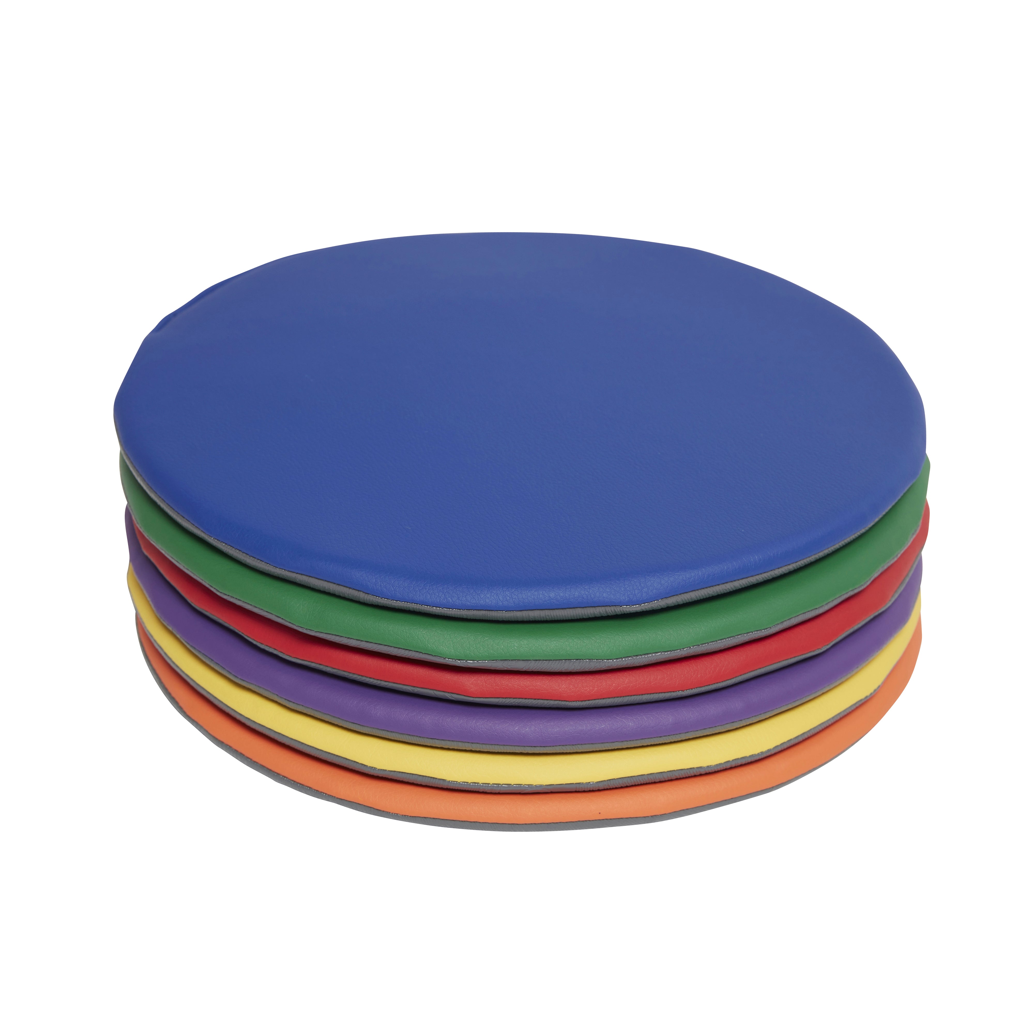 Colorful Round Floor Pad Seating Set, 6-Piece
