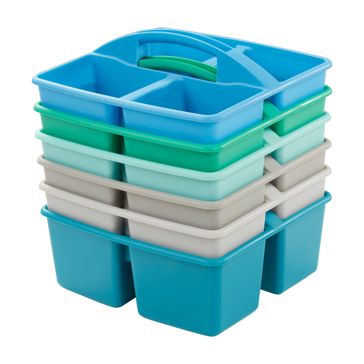 4-Compartment Medium Plastic Caddy, 6-Pack