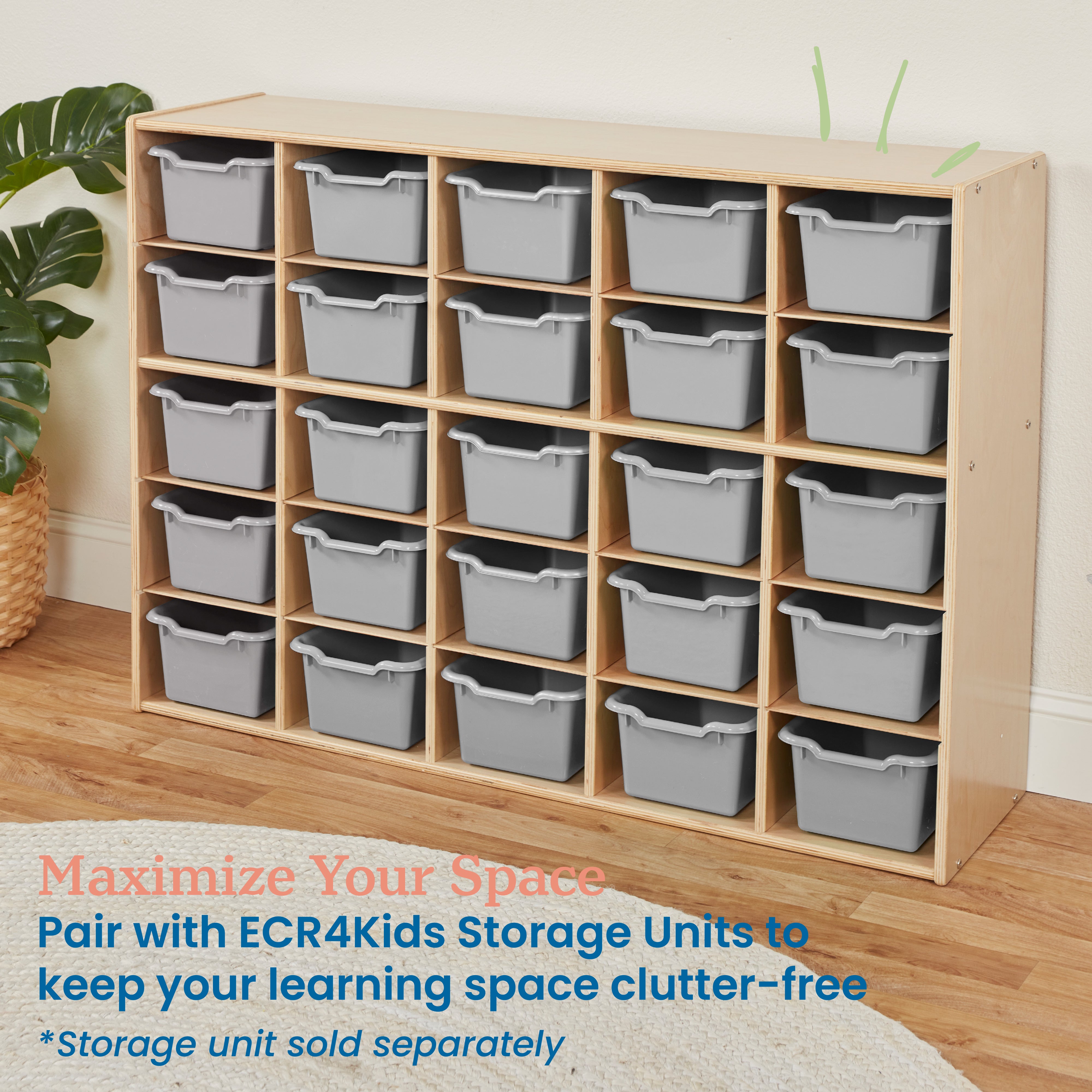 Scoop Front Storage Bins, 25-Piece