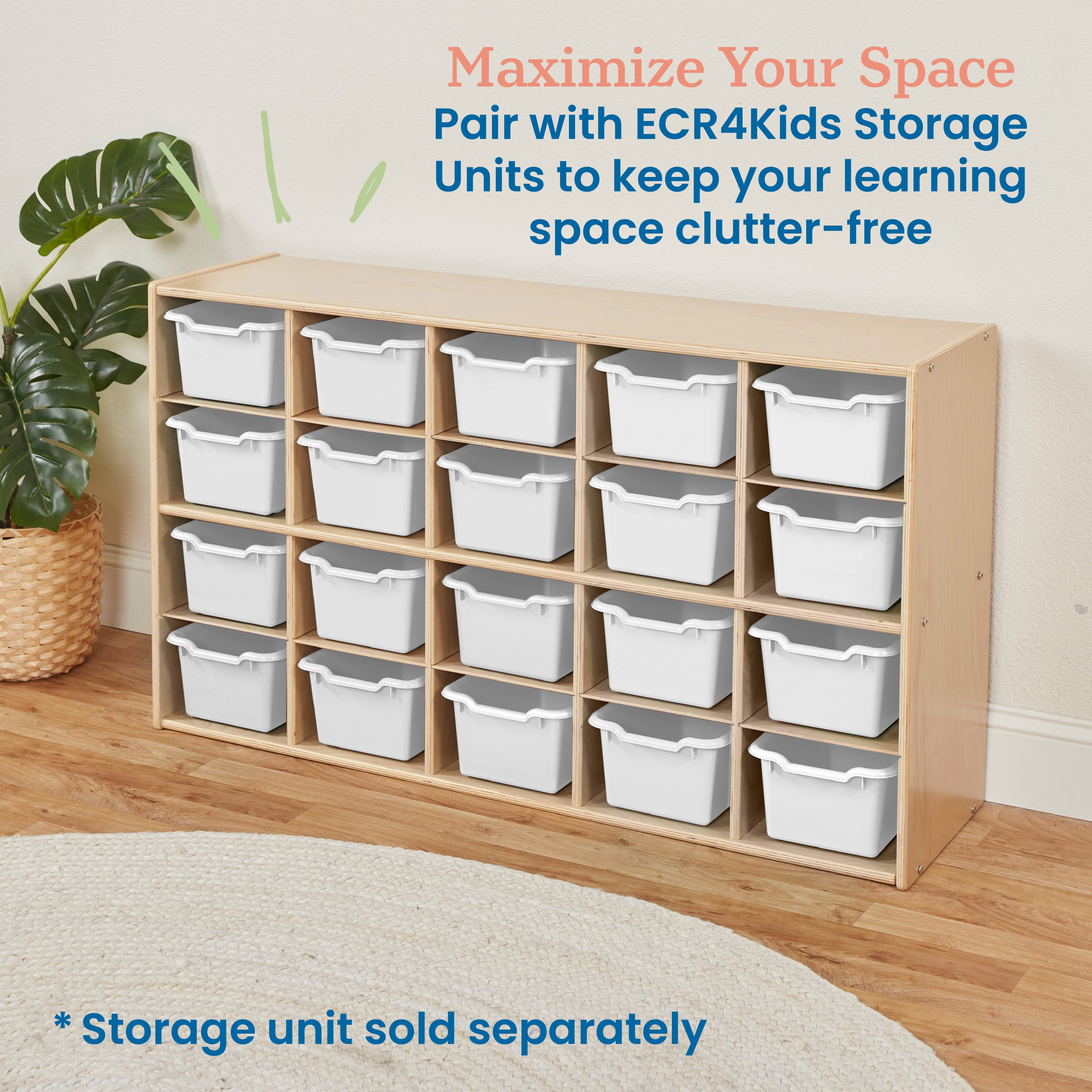 Scoop Front Storage Bin, 20-Piece