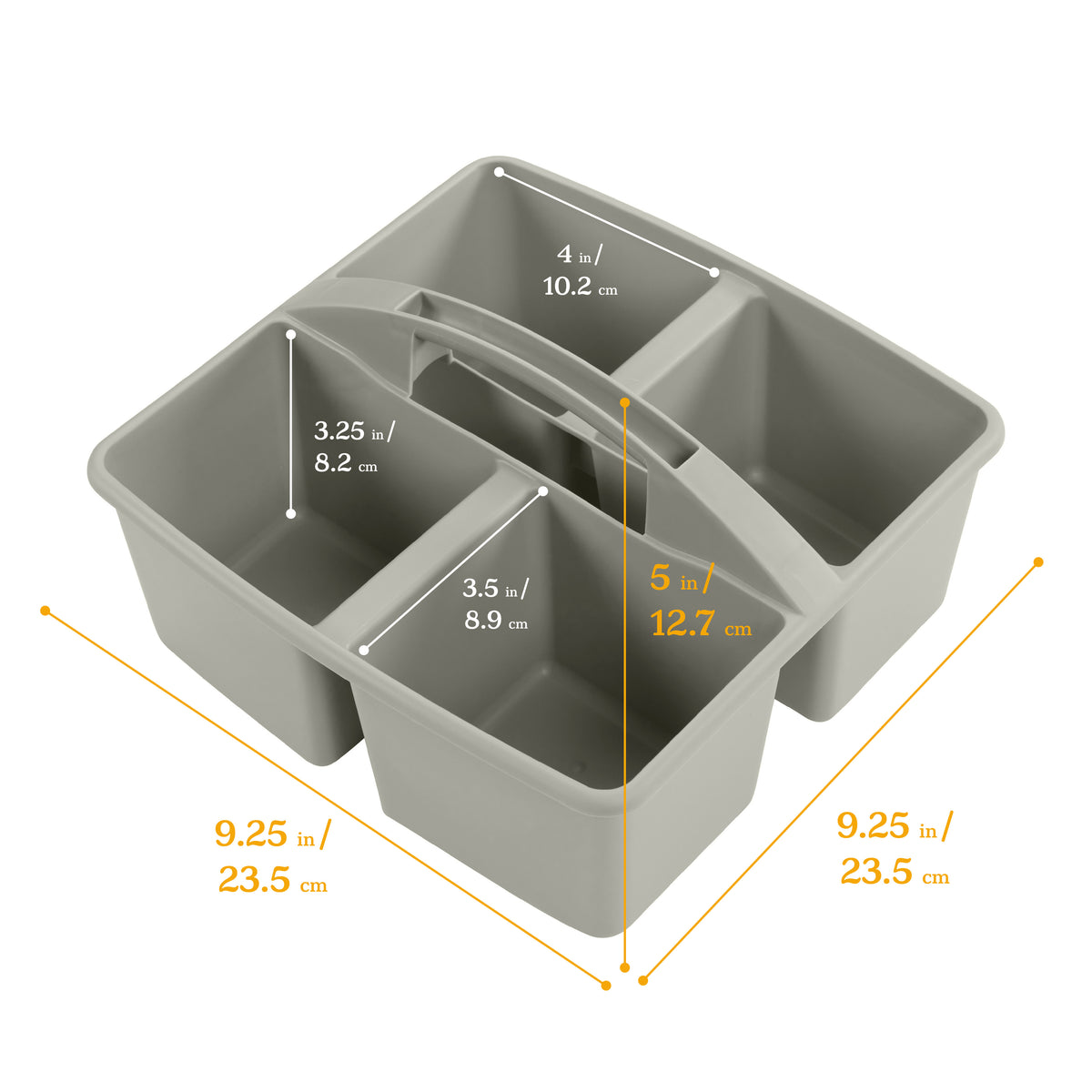 4-Compartment Medium Plastic Caddy, 6-Pack