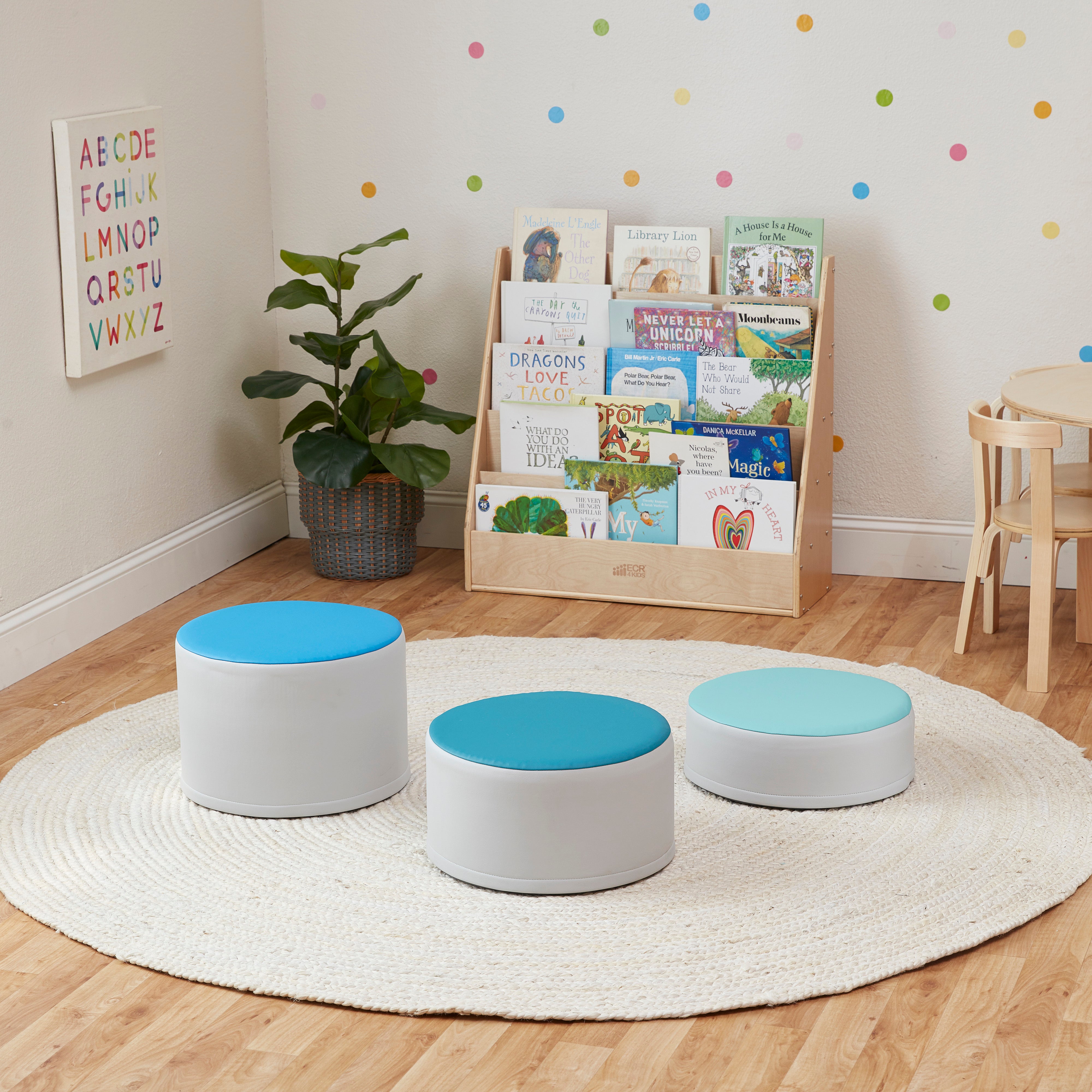 Colorful Stump Stool Set, 3-Piece