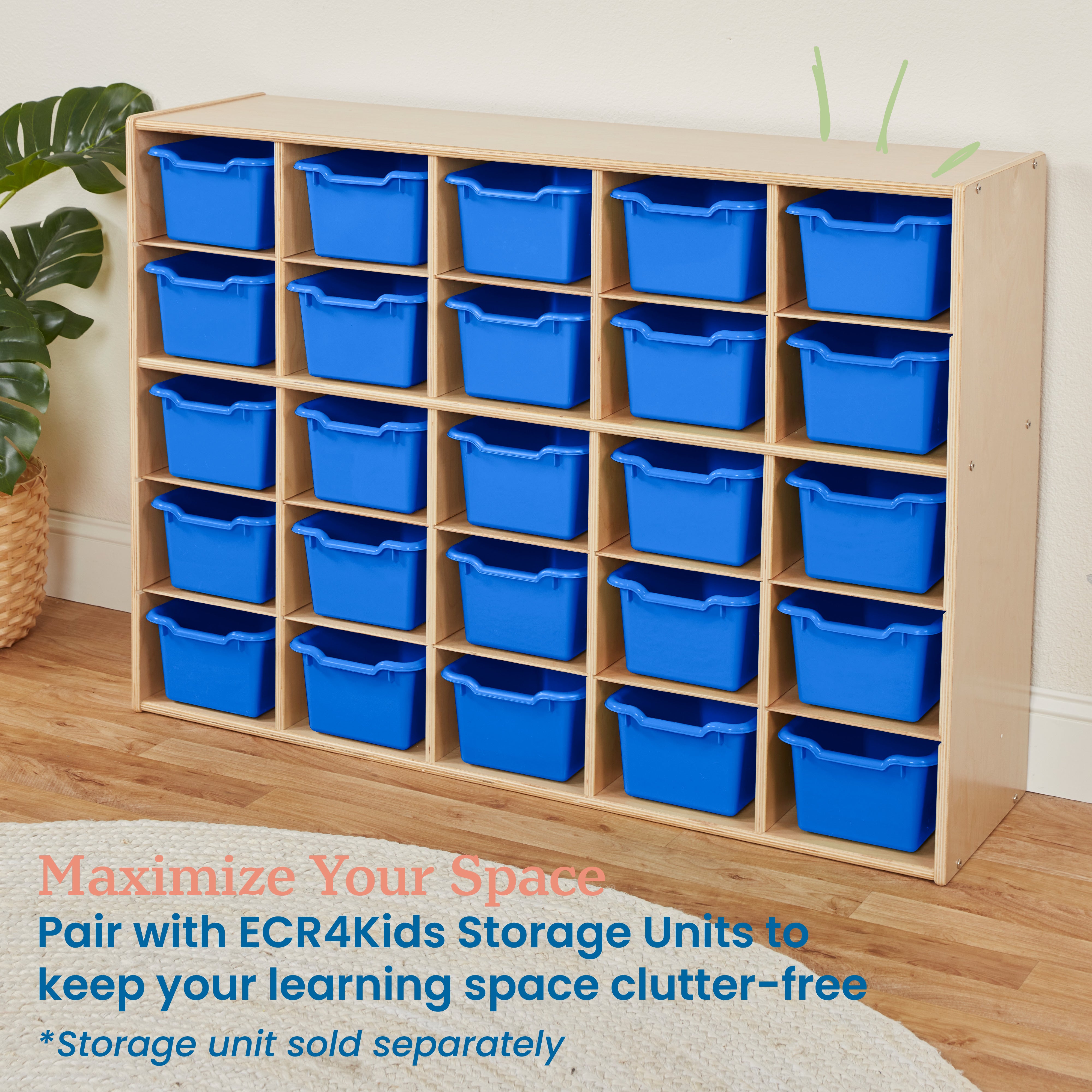 Scoop Front Storage Bins, 25-Piece