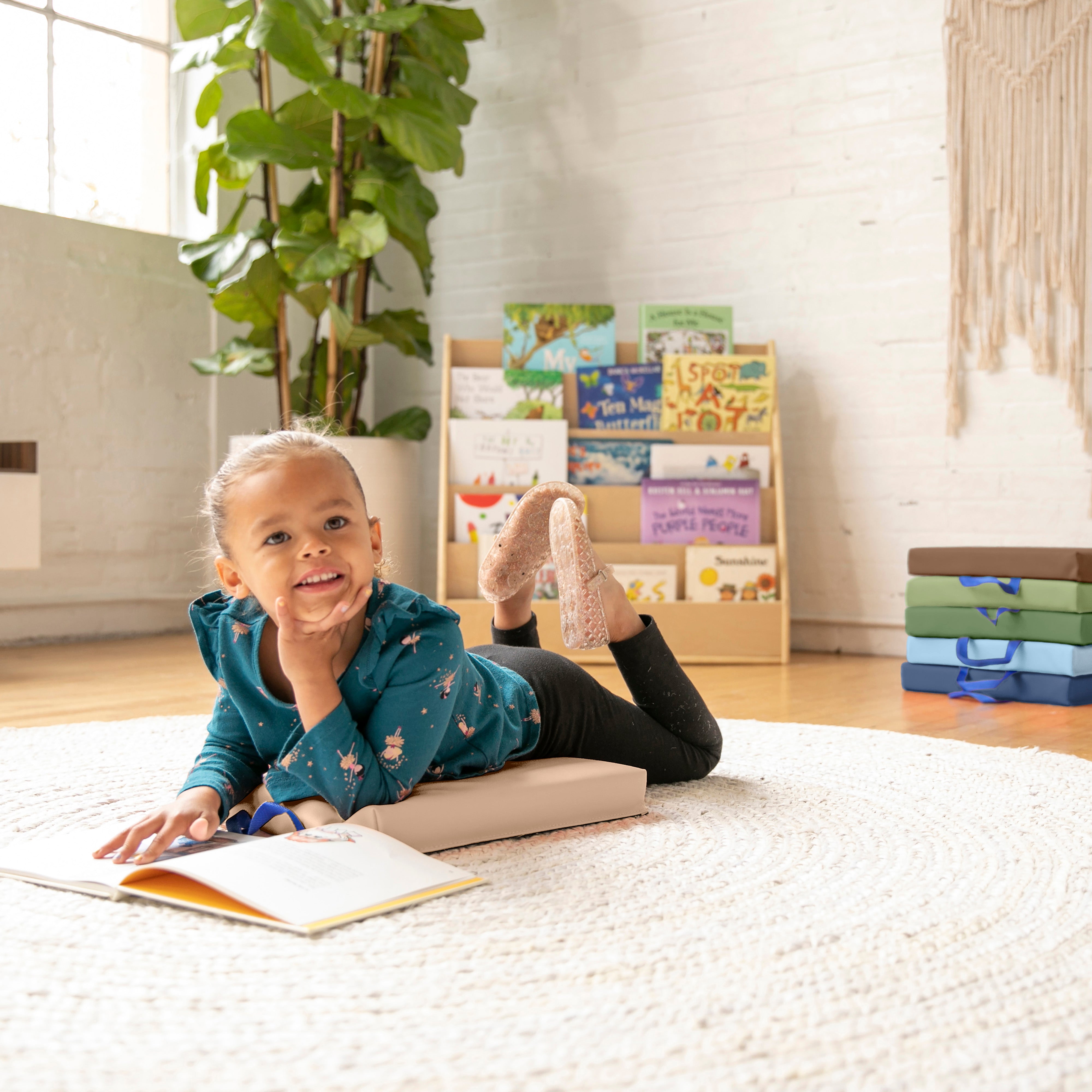 Square Floor Cushions with Handles, Classroom Flexible Seating, 6-Piece