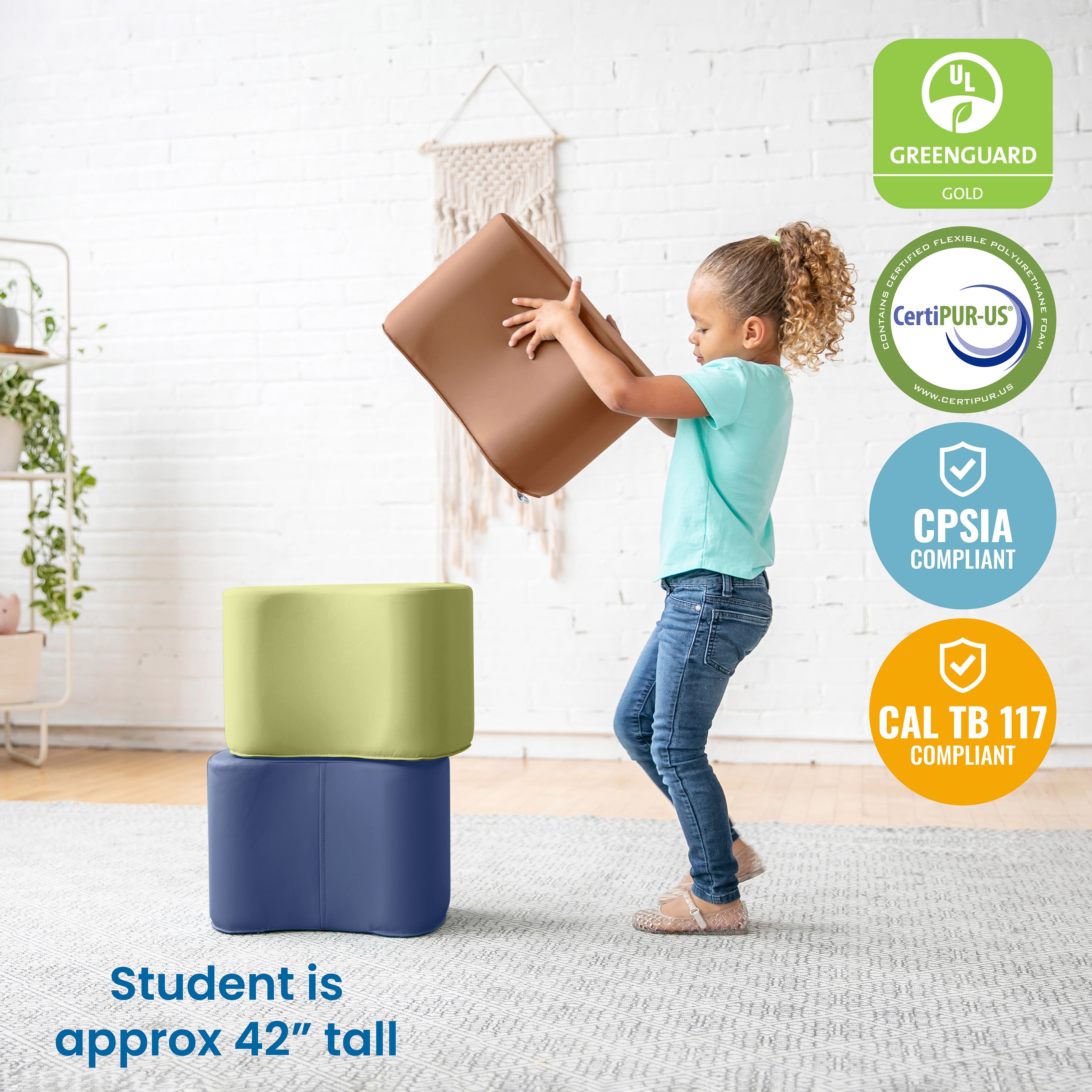 SoftZone Toddler Modular Stool Set, 6-Piece