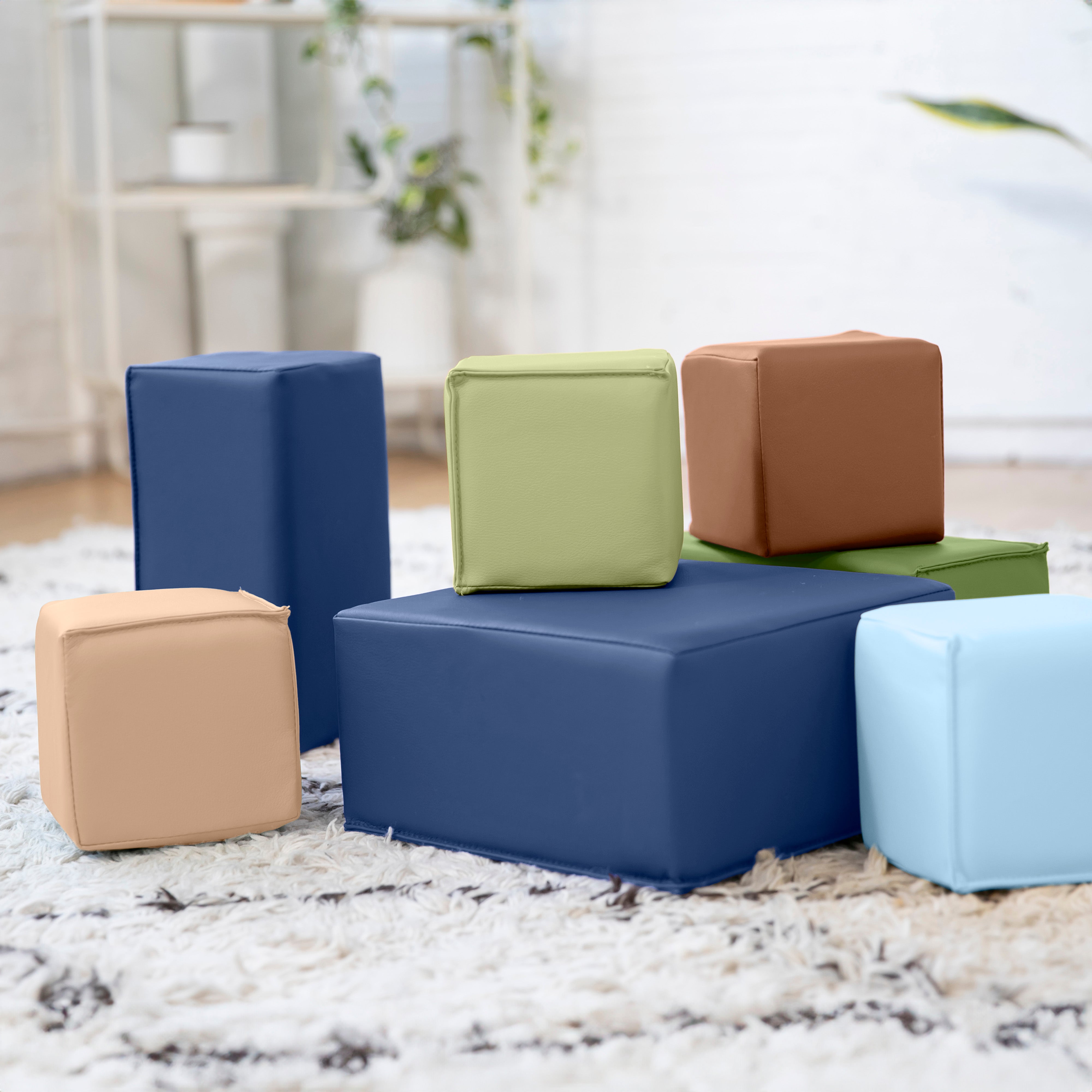 Toddler Foam Building Blocks, Foam Playset, 7-Piece