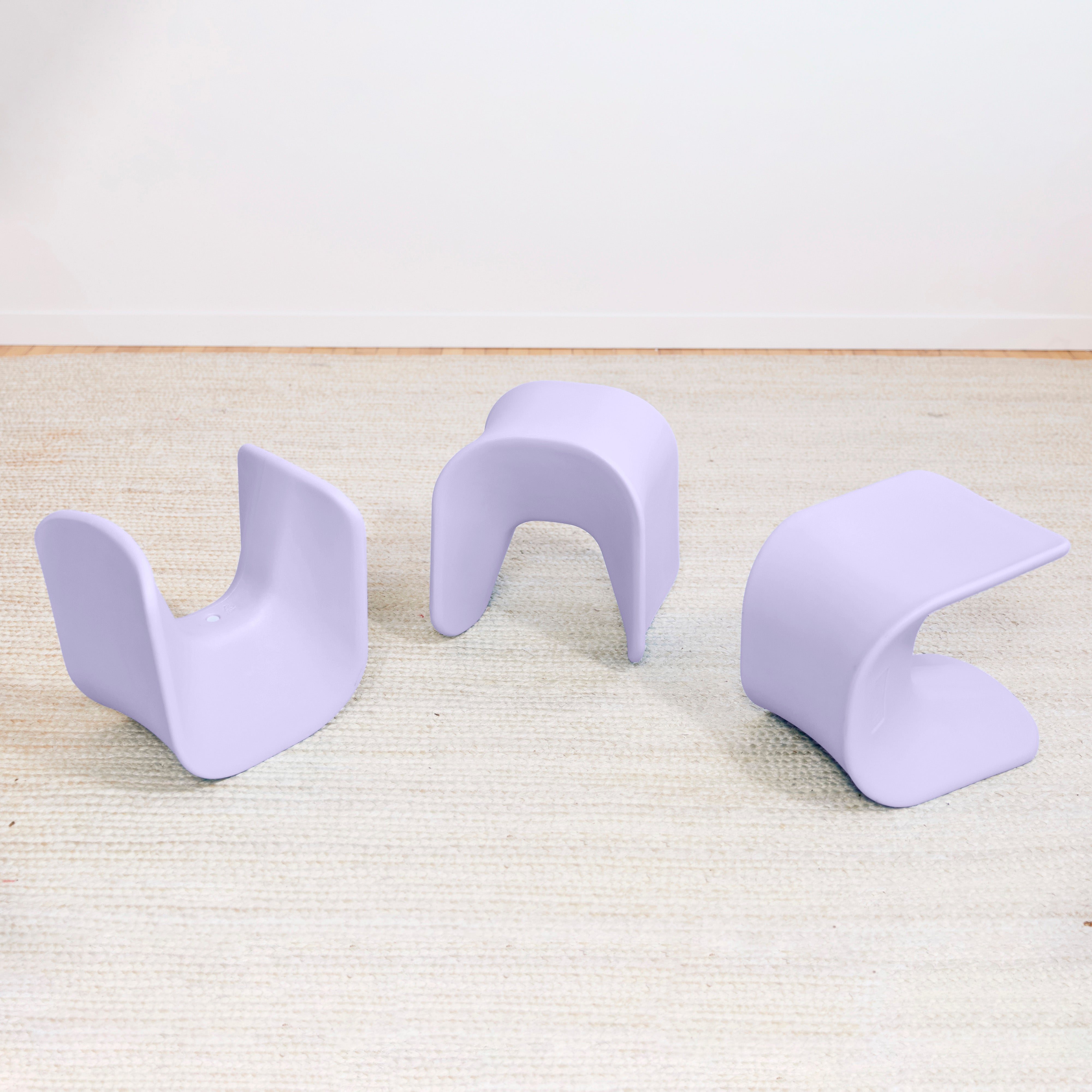 Wave Seat, 14in - 15.1in Seat Height, 2-Pack