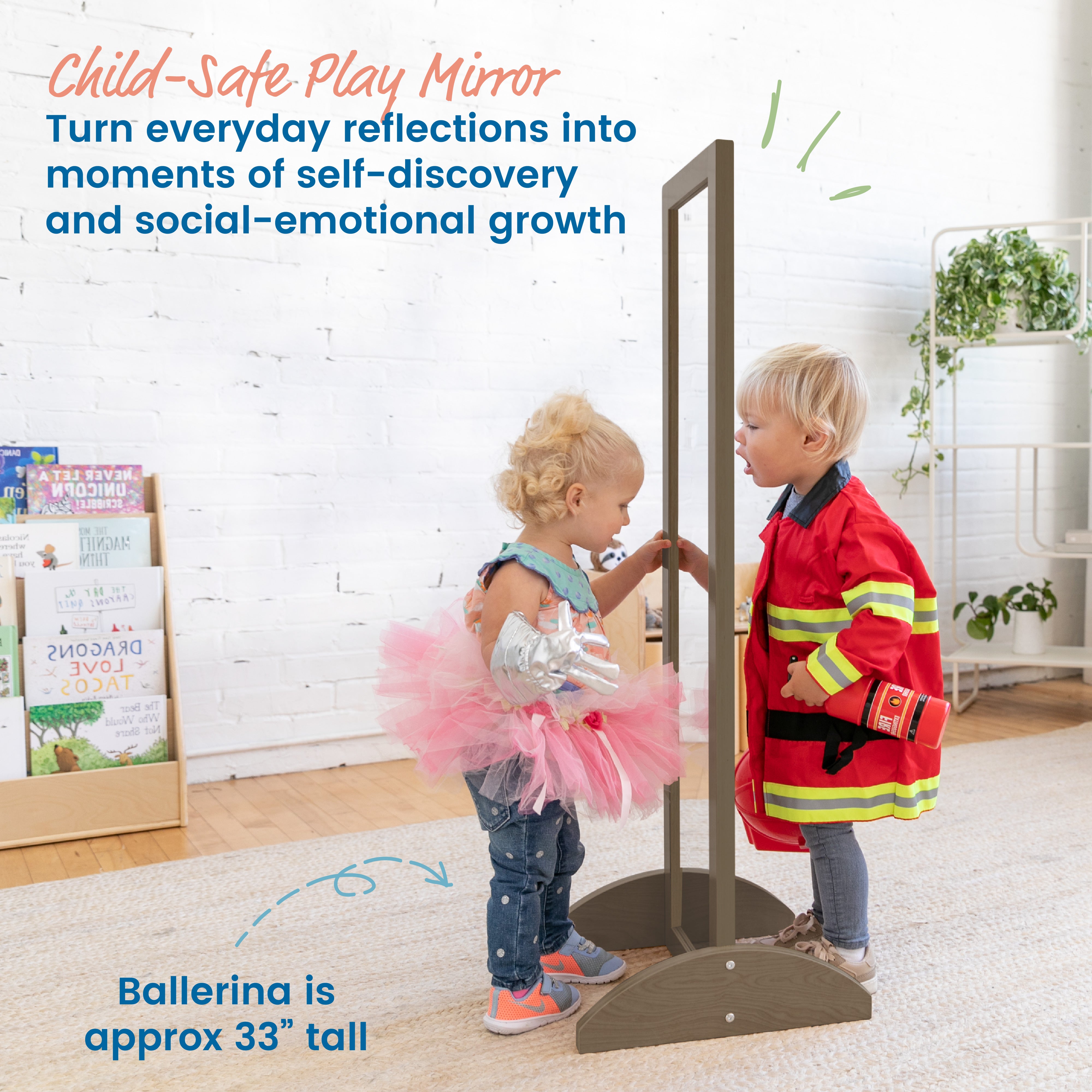 Wooden Double-Sided Bi-Directional Mirror