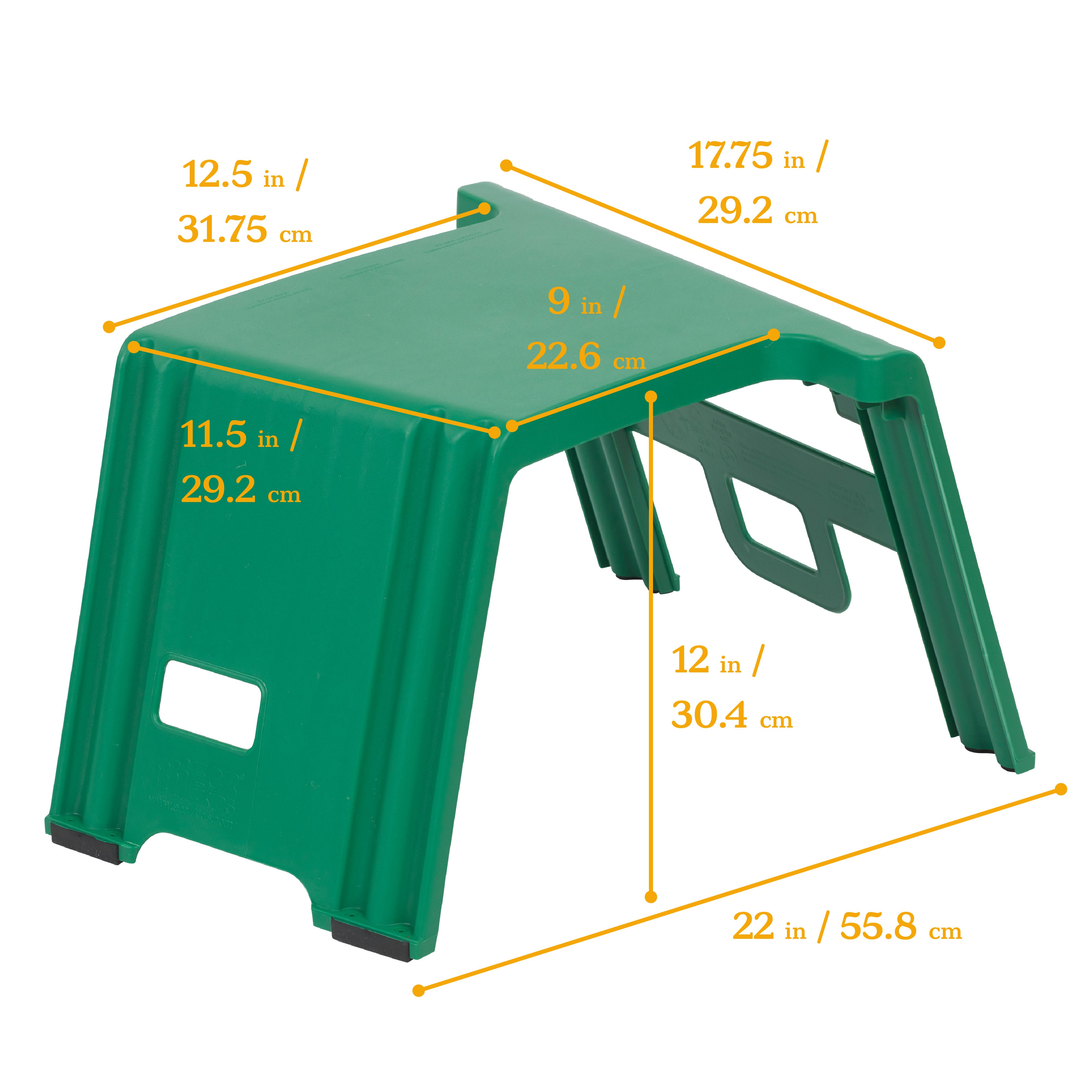 Linking Stackable Classroom Stools, Portable Table, 4-Piece