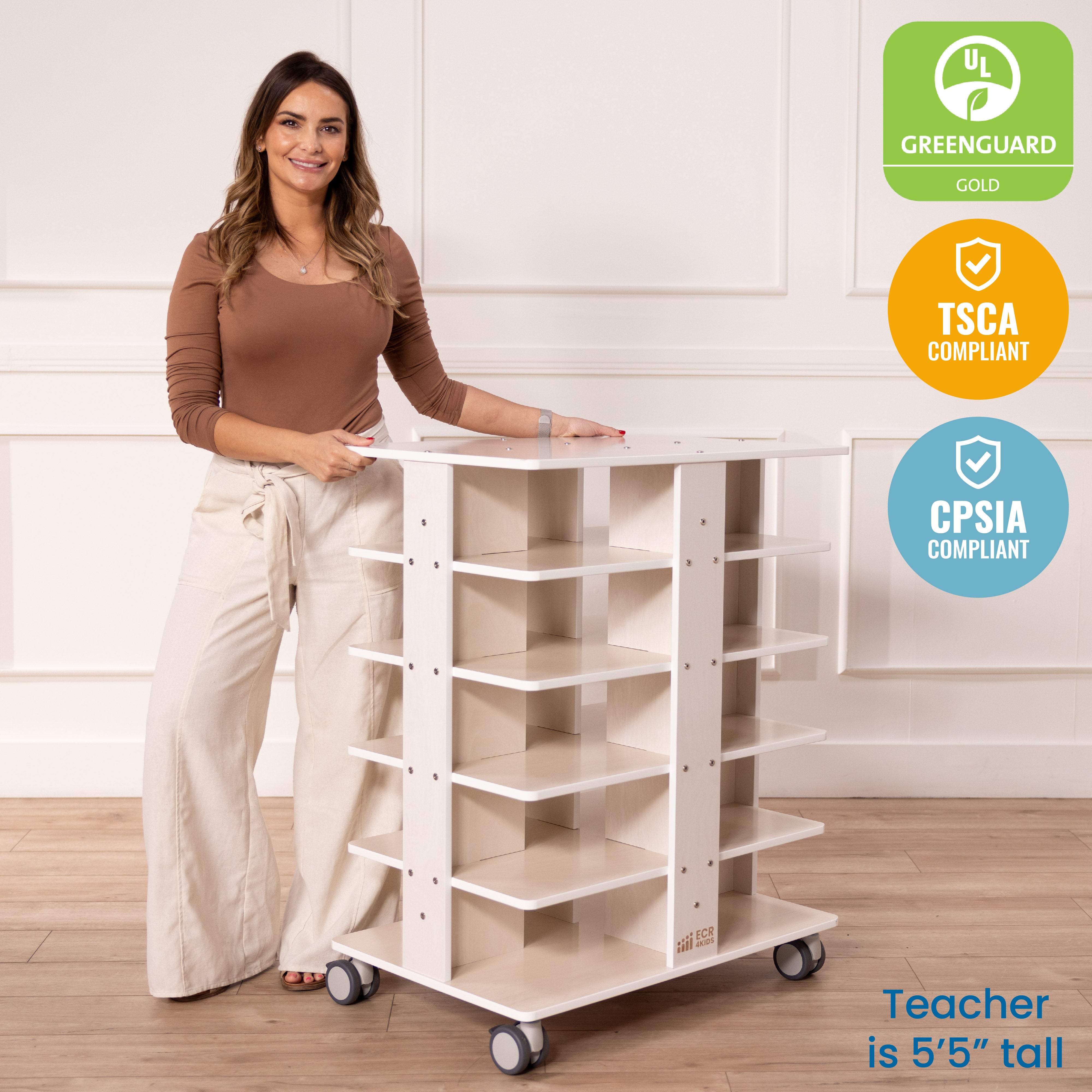 20-Compartment Mobile Storage Tower, 5x4