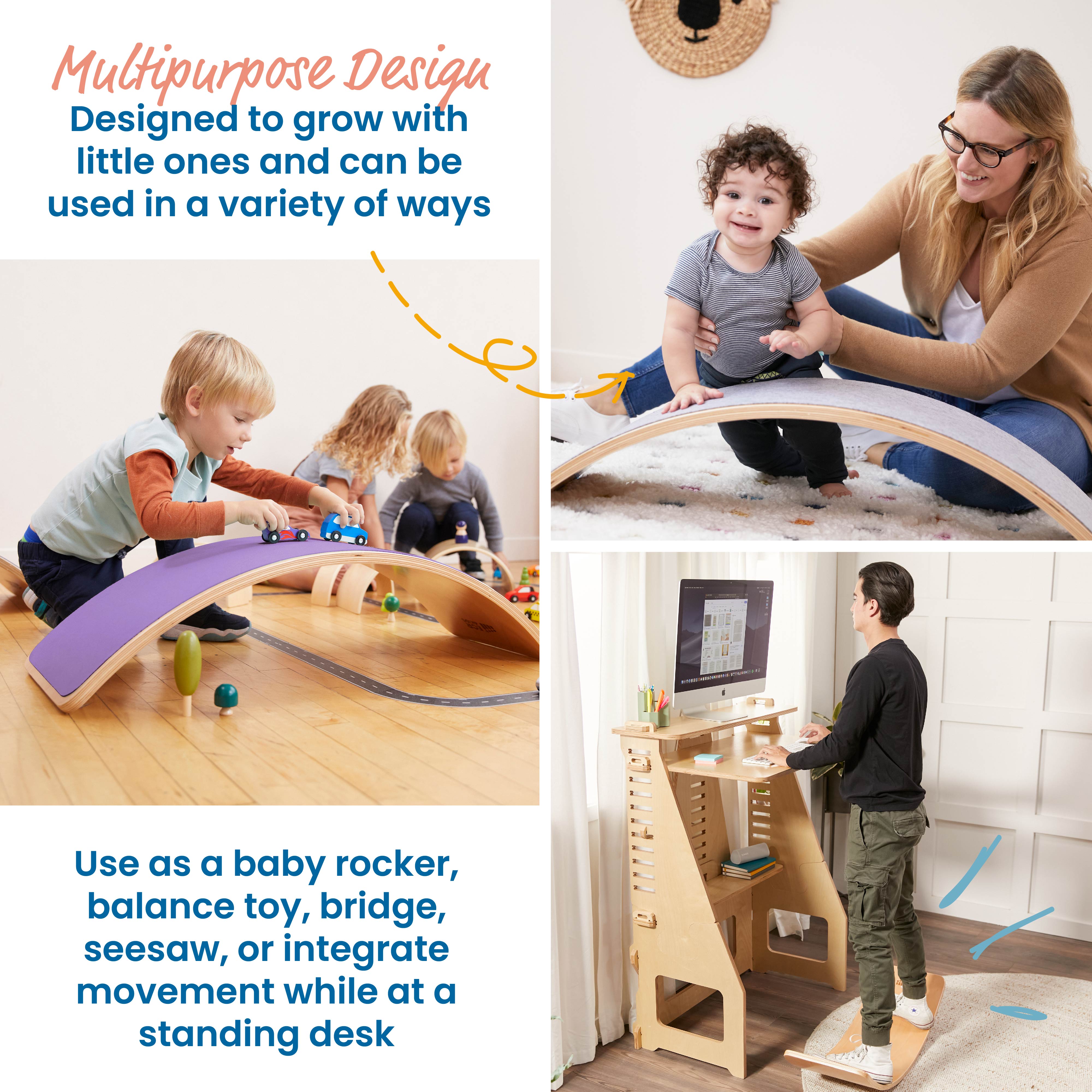 Balance Board with Felt Base