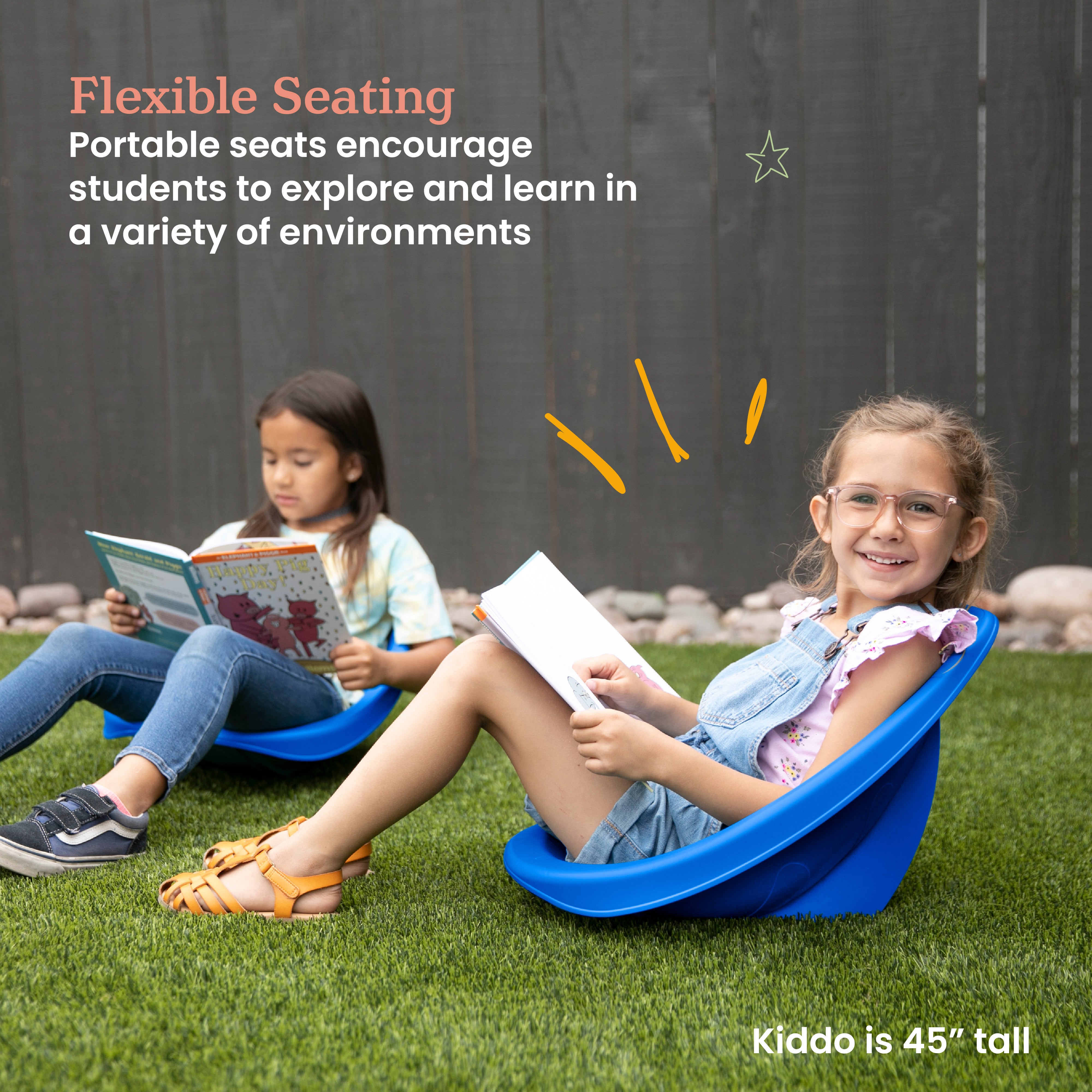 Mobile Leaf Seat Cart with 12 Leaf Floor Seats, Flexible Seating