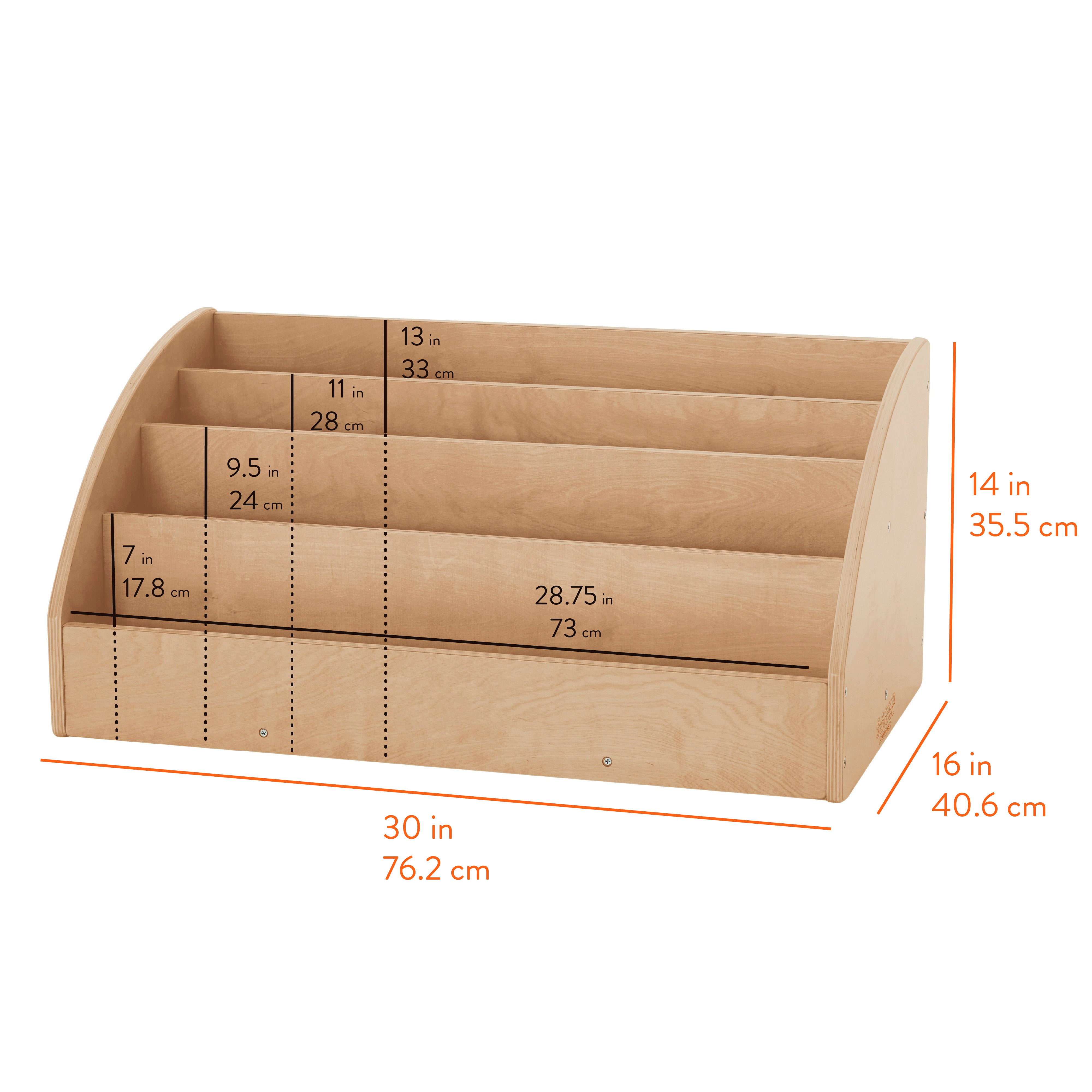 4-Tier Forward-Facing Toddler Book Display