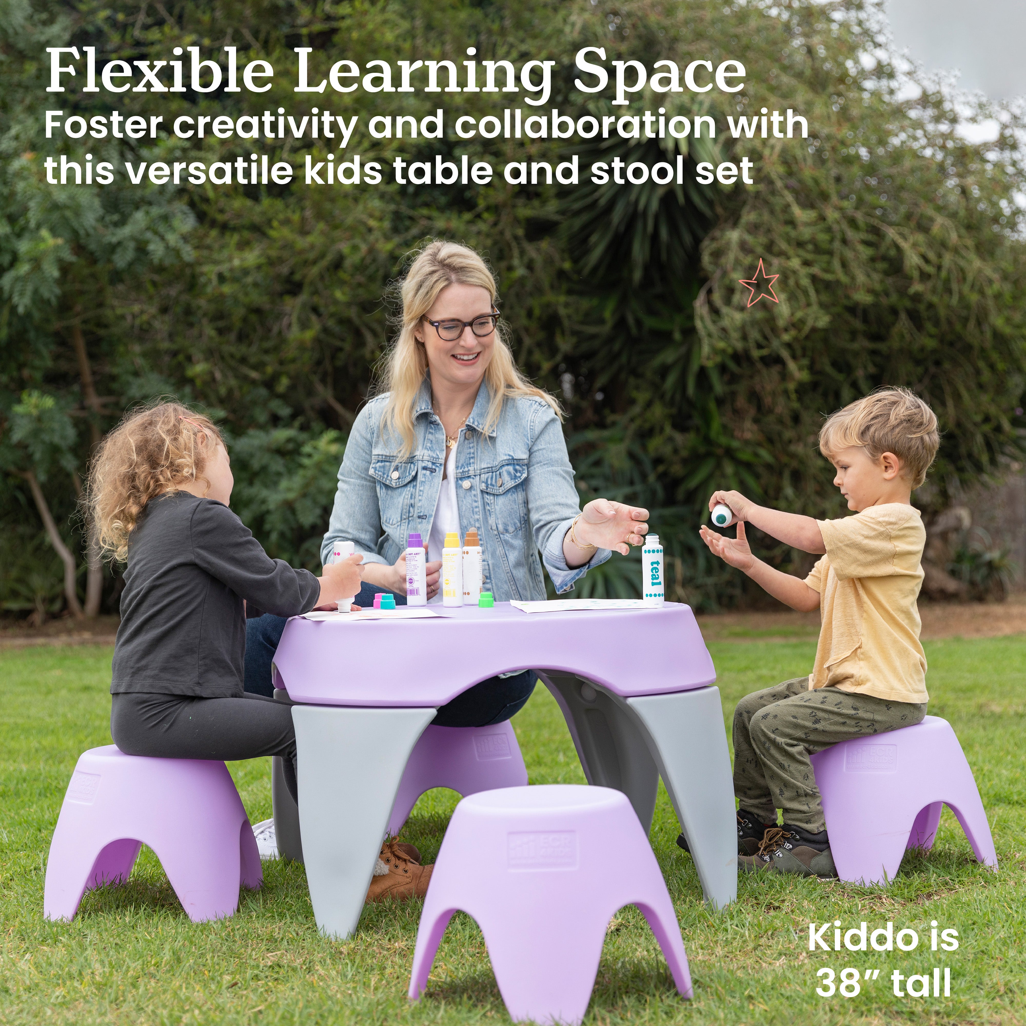 Ayana Table and Stool Set, 5-Piece