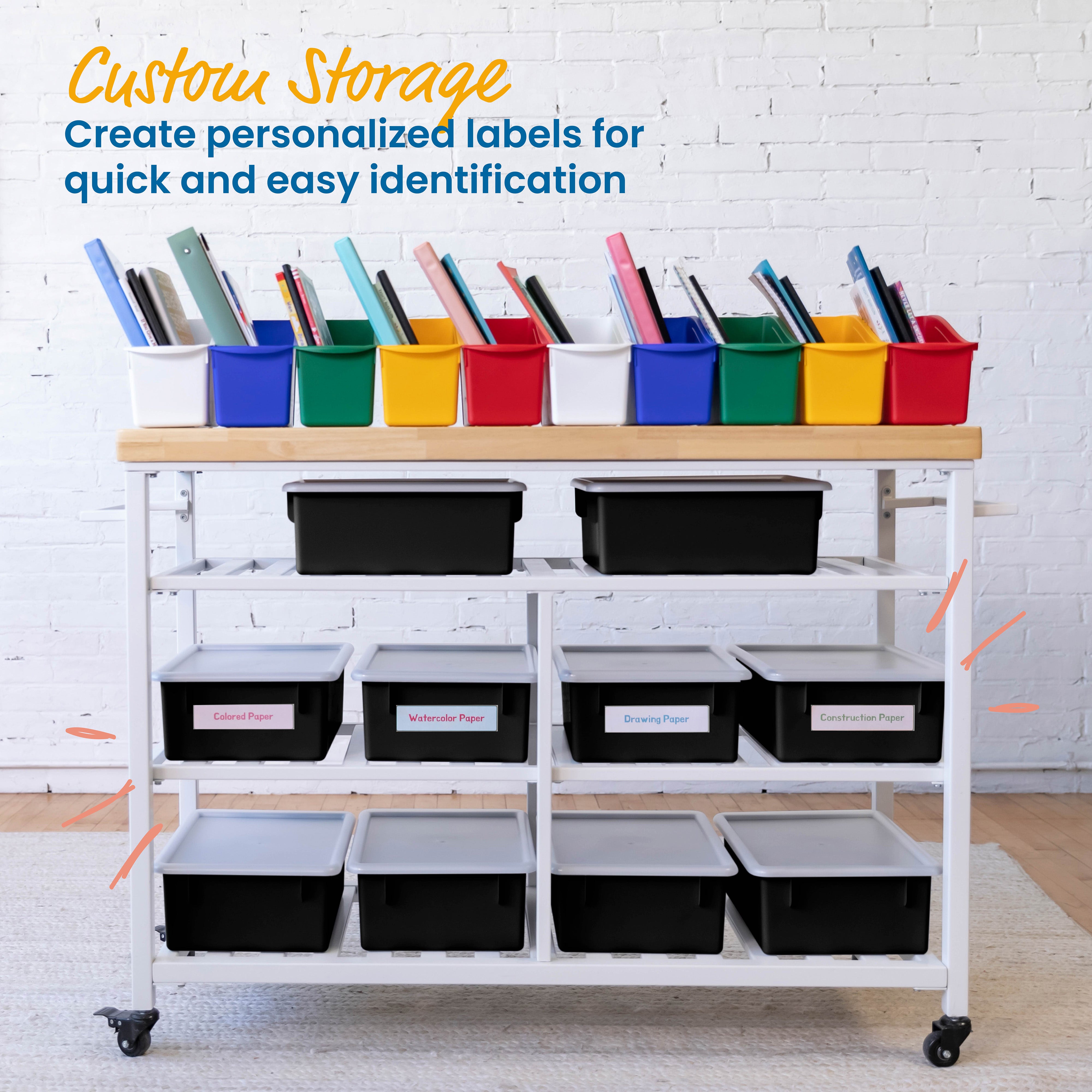 Letter Size Deep Tray with Lid, 10-Piece