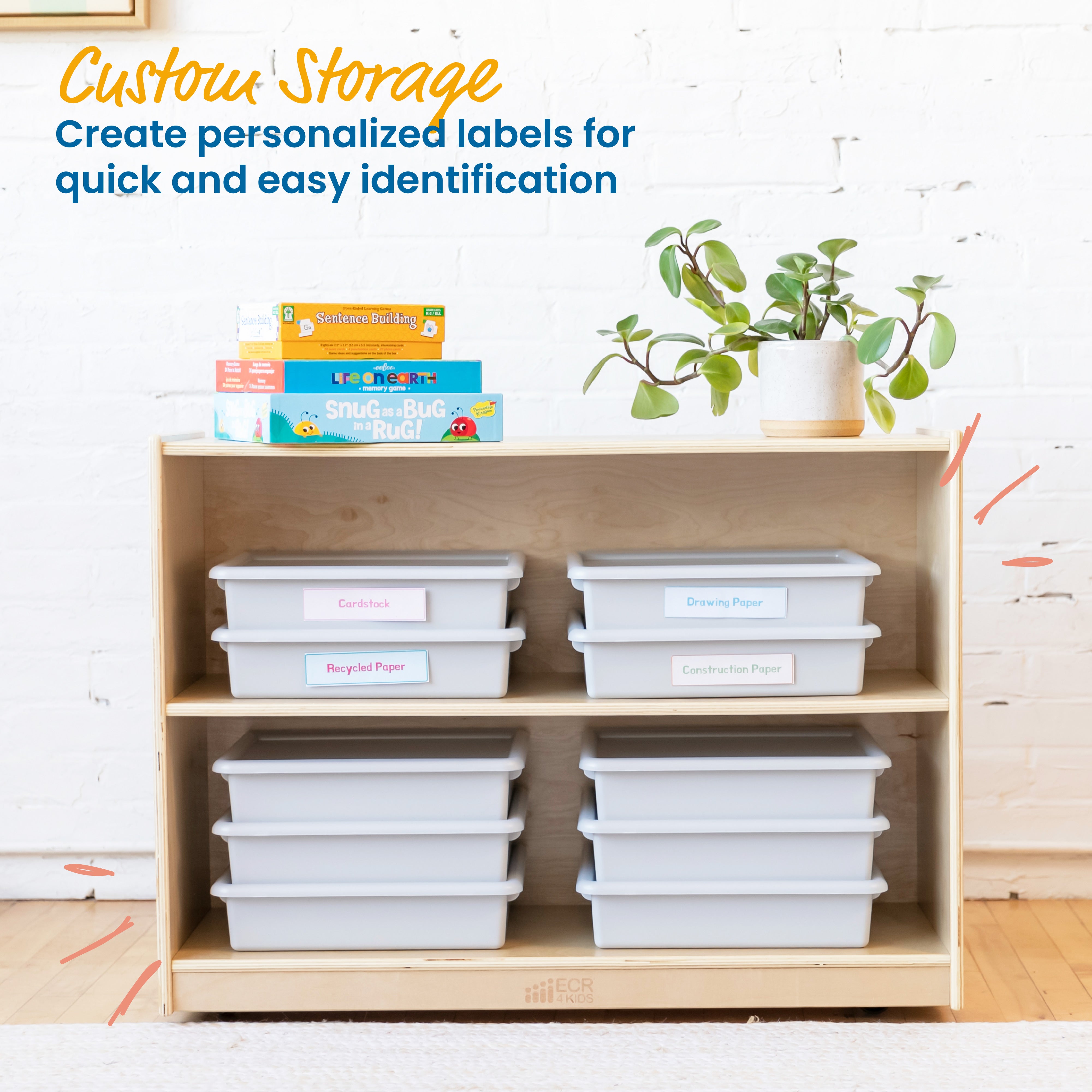 Letter Size Tray with Lid, 10-Piece