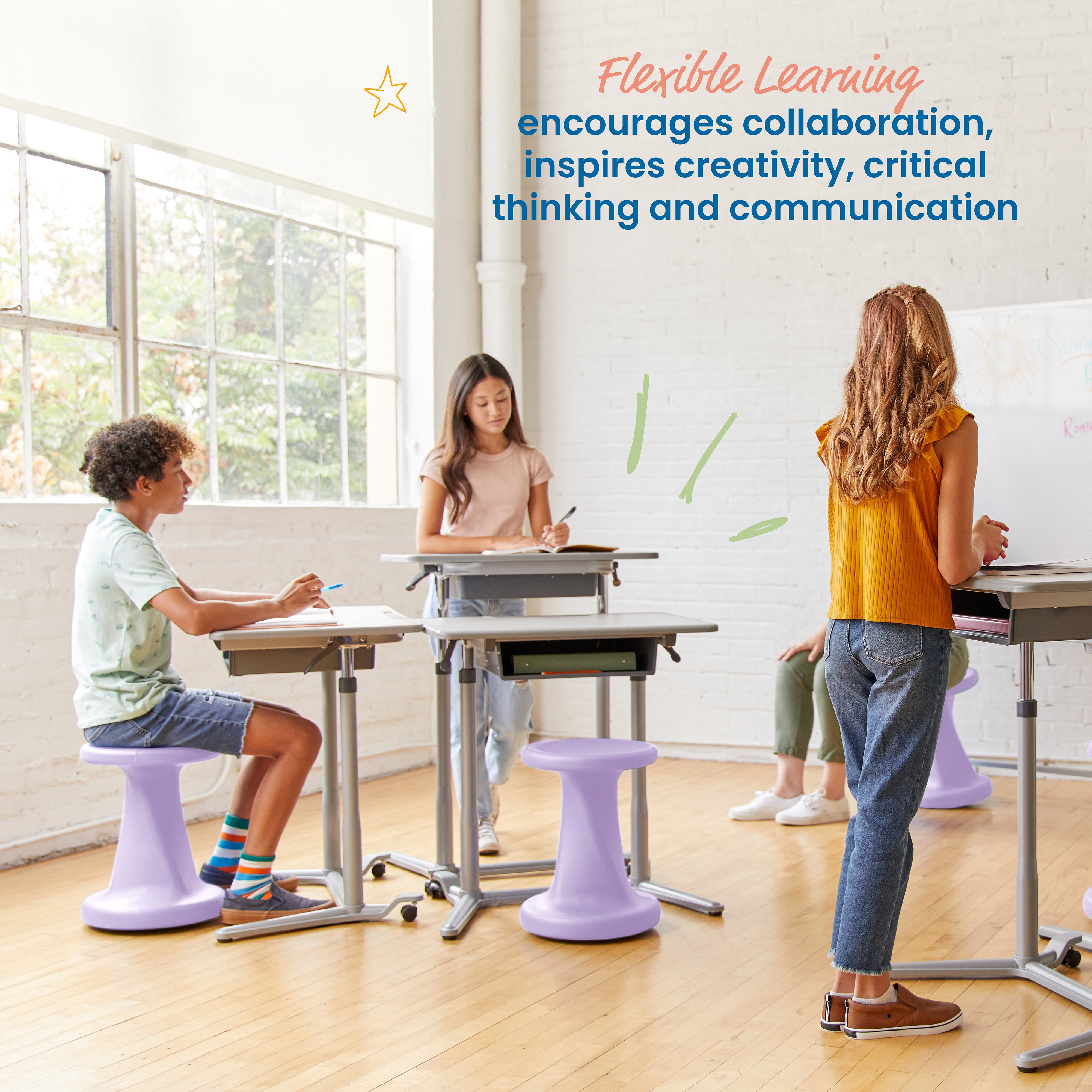 Twist Wobble Stool, 18in Seat Height